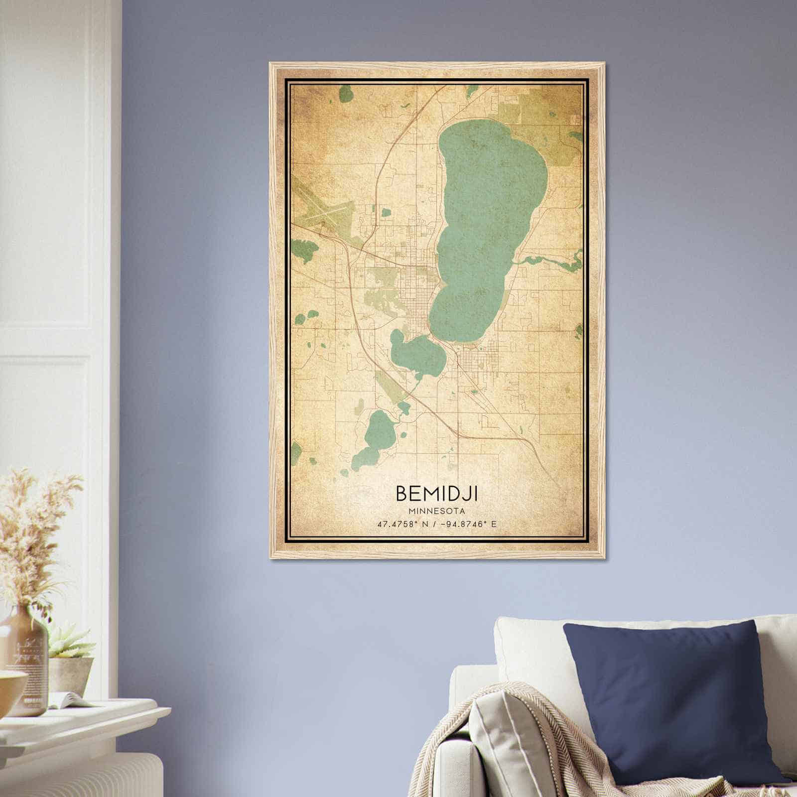 Deerfield Kansas Map Poster, Modern Home Decor Wall Art Print (Copy)