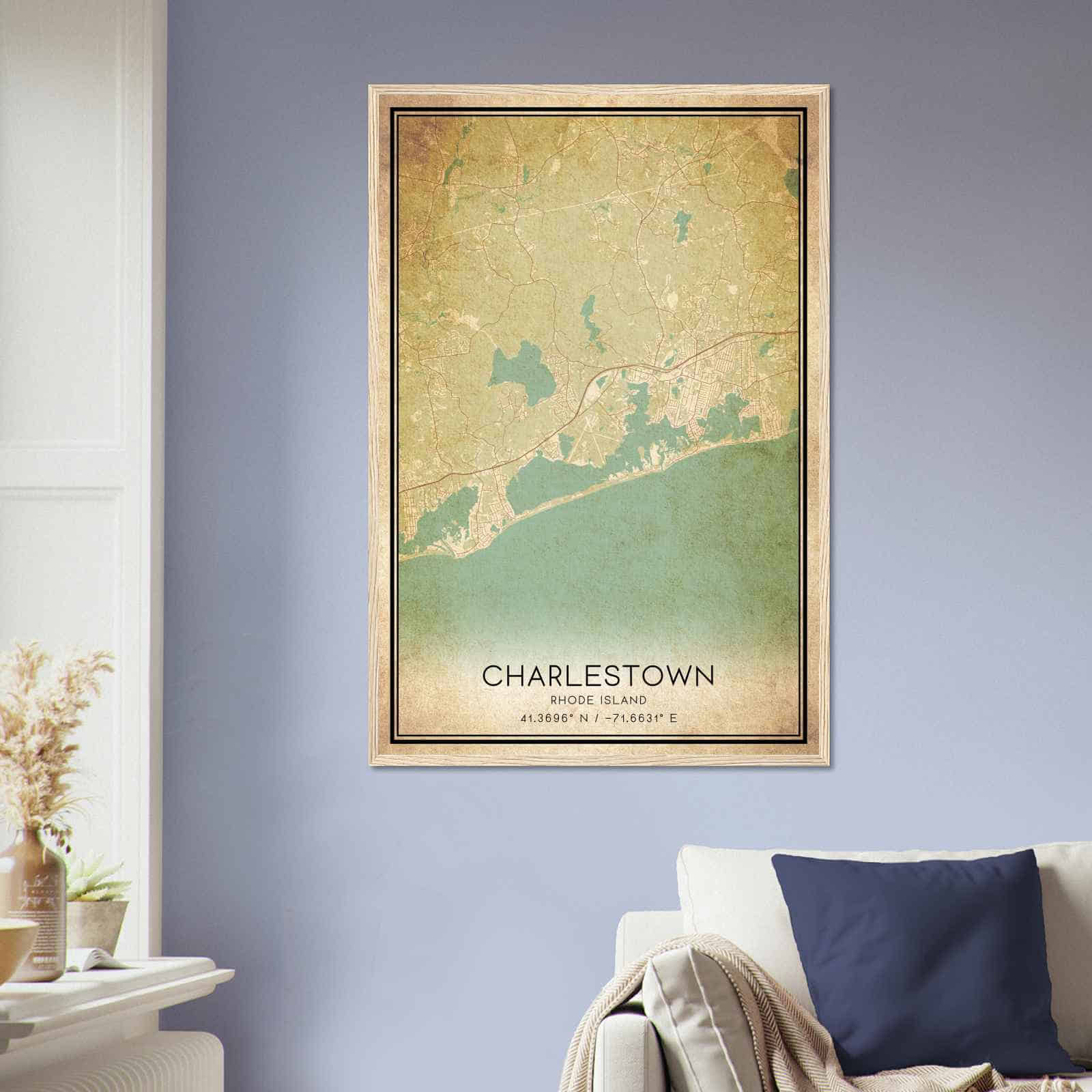 Deerfield Kansas Map Poster, Modern Home Decor Wall Art Print (Copy)