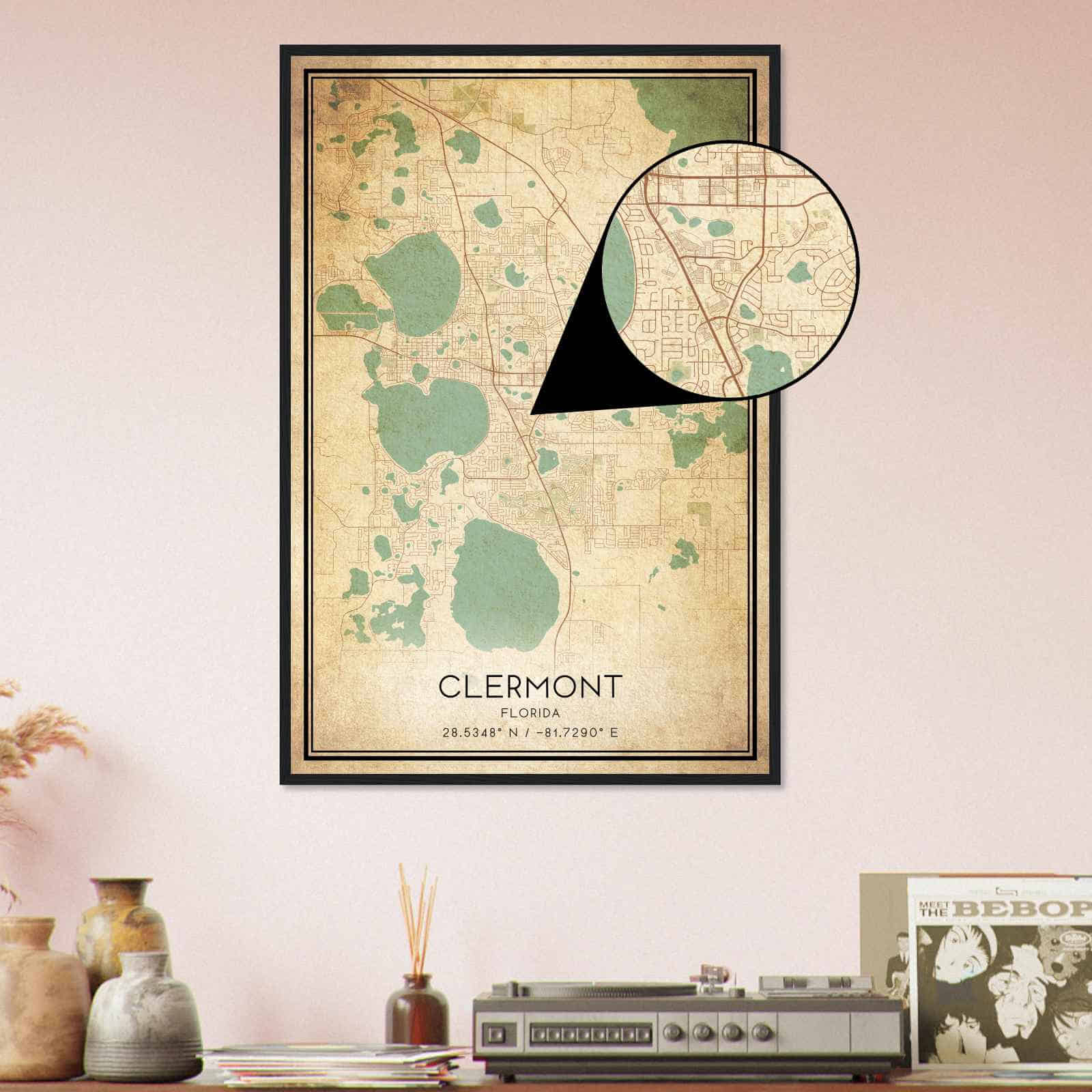 Deerfield Kansas Map Poster, Modern Home Decor Wall Art Print (Copy)