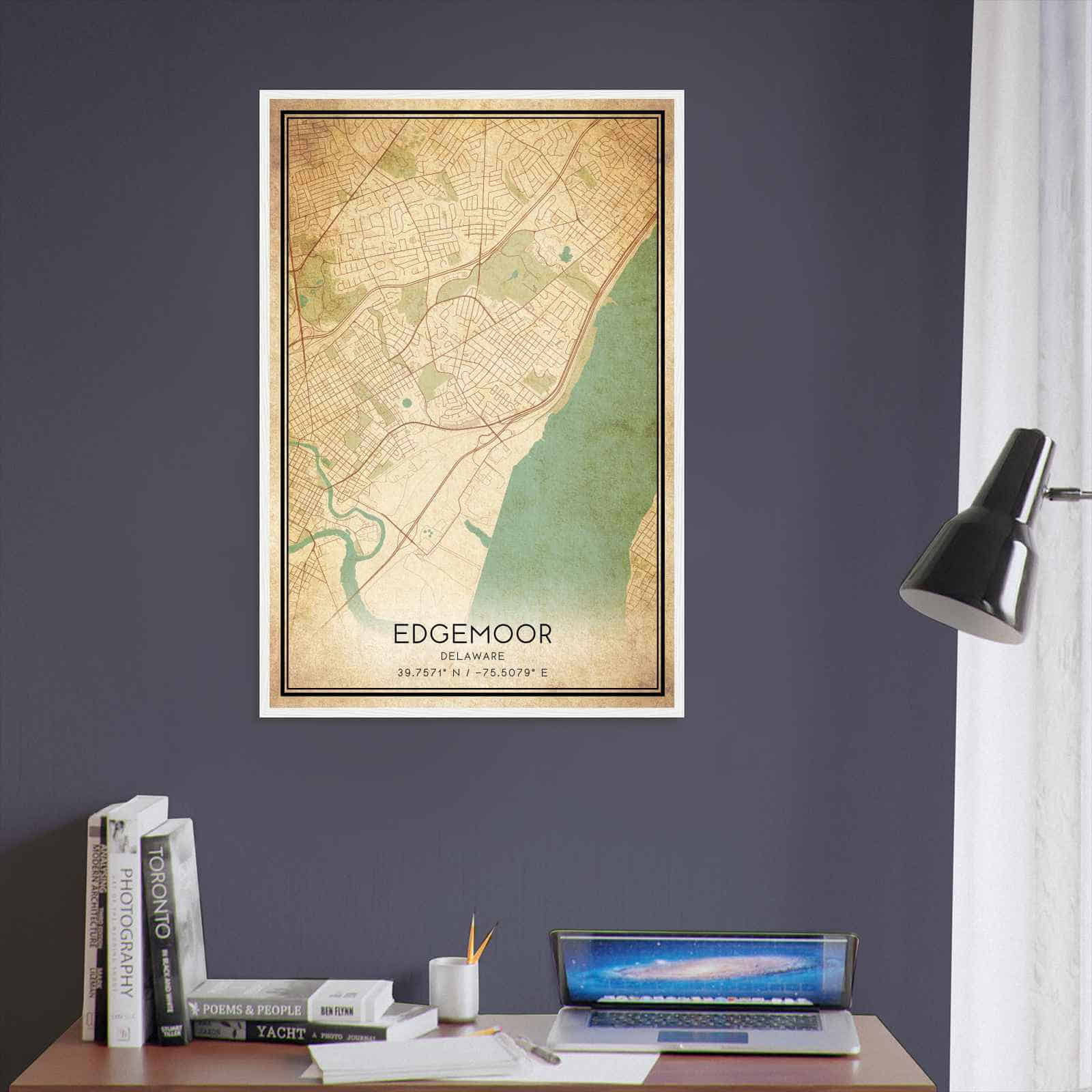 Deerfield Kansas Map Poster, Modern Home Decor Wall Art Print (Copy)