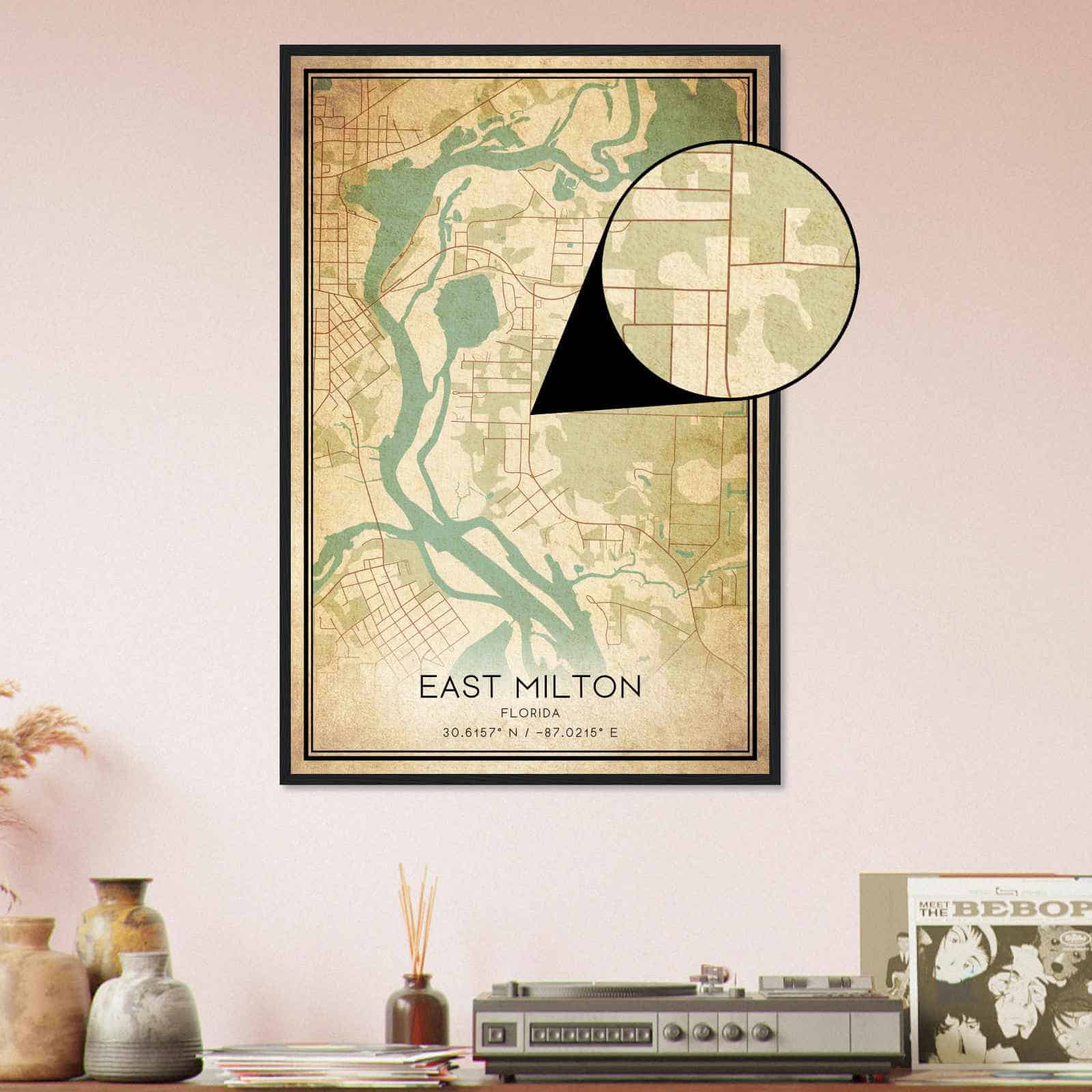 Deerfield Kansas Map Poster, Modern Home Decor Wall Art Print (Copy)