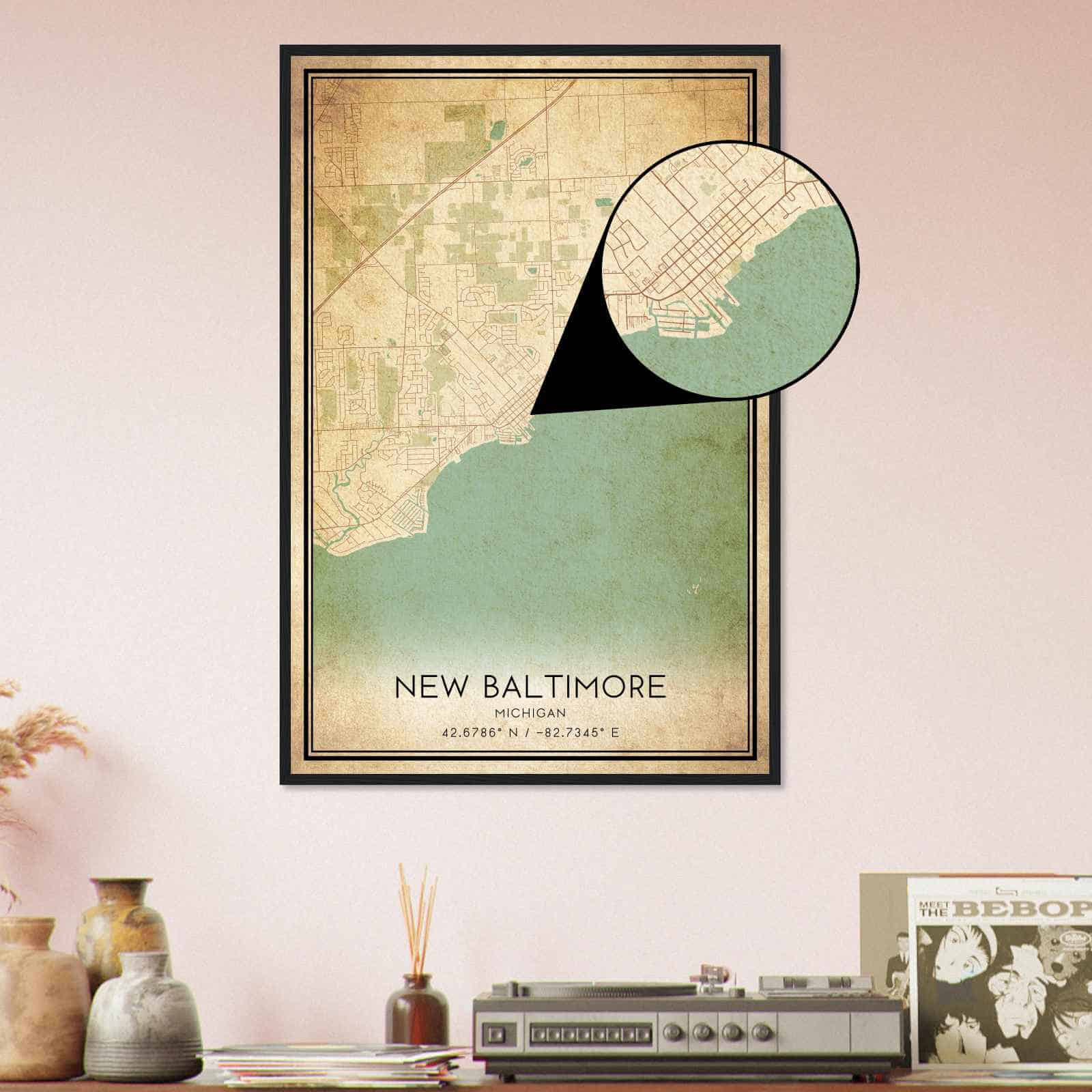 Deerfield Kansas Map Poster, Modern Home Decor Wall Art Print (Copy)