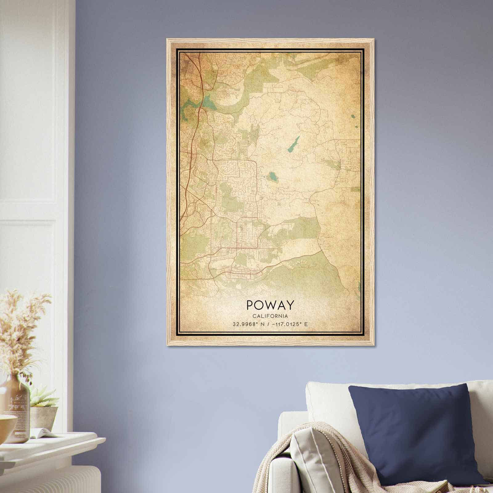Deerfield Kansas Map Poster, Modern Home Decor Wall Art Print (Copy)
