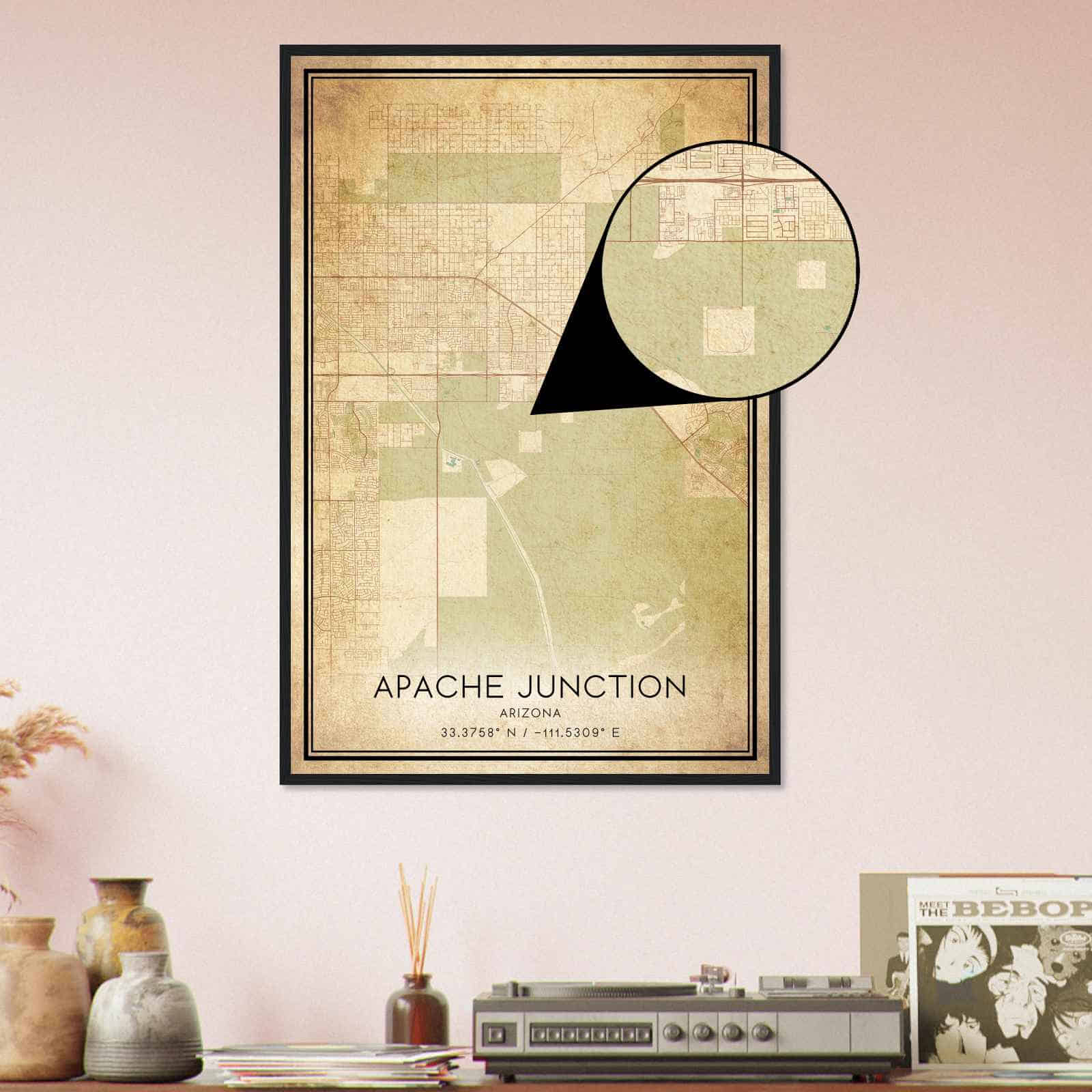 Deerfield Kansas Map Poster, Modern Home Decor Wall Art Print (Copy)