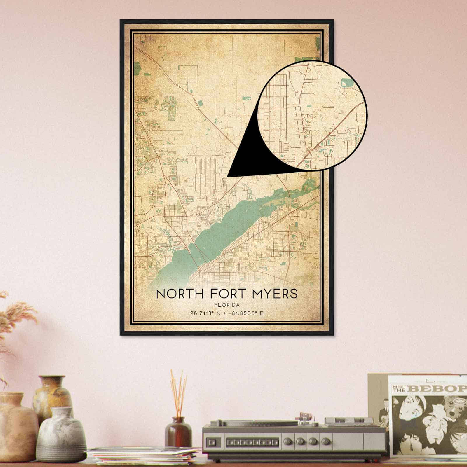 Deerfield Kansas Map Poster, Modern Home Decor Wall Art Print (Copy)