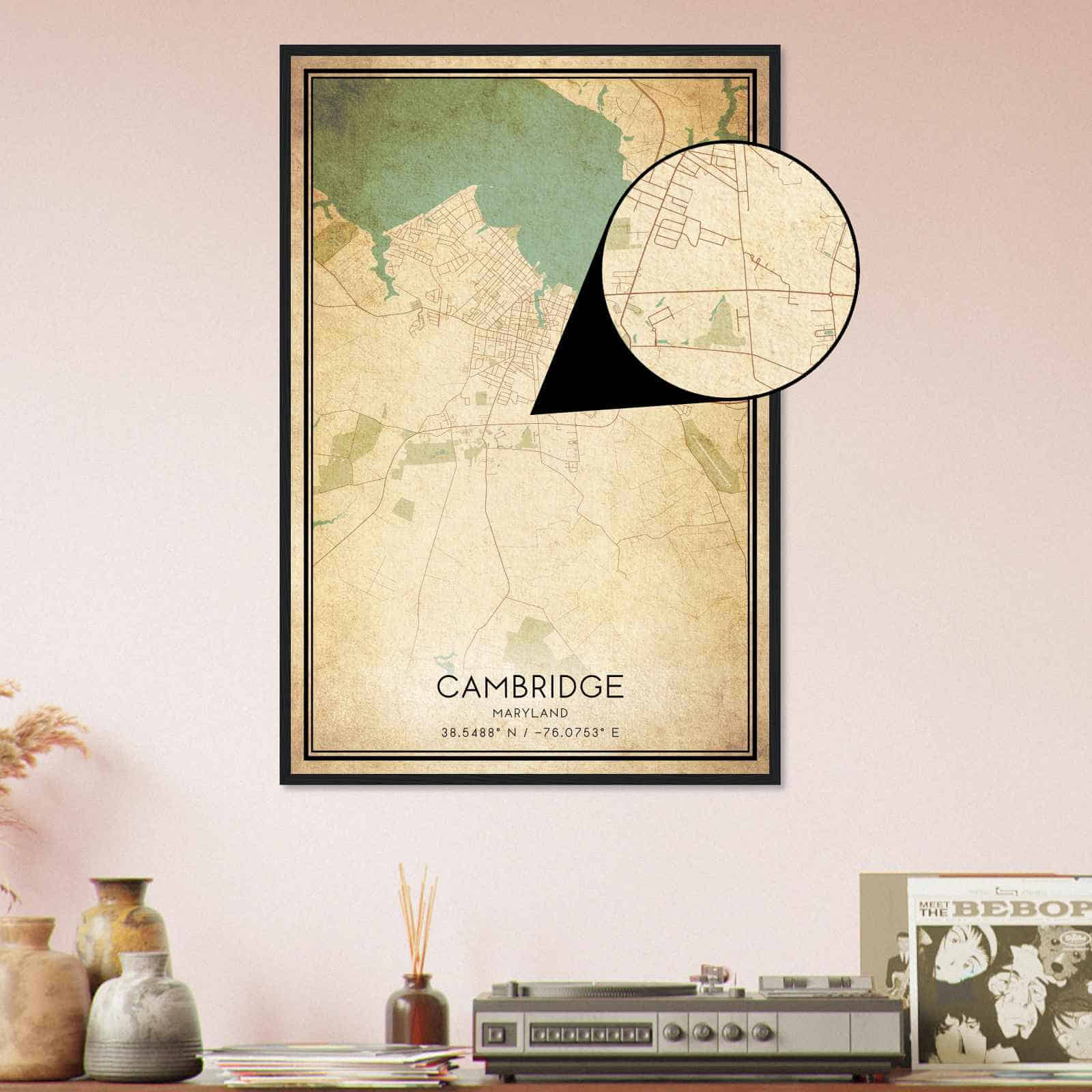 Deerfield Kansas Map Poster, Modern Home Decor Wall Art Print (Copy)