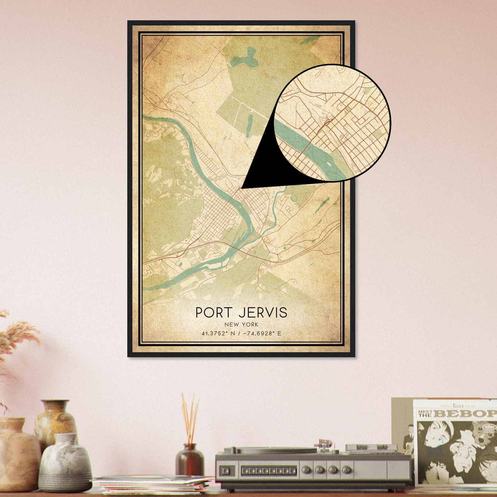 Deerfield Kansas Map Poster, Modern Home Decor Wall Art Print (Copy)