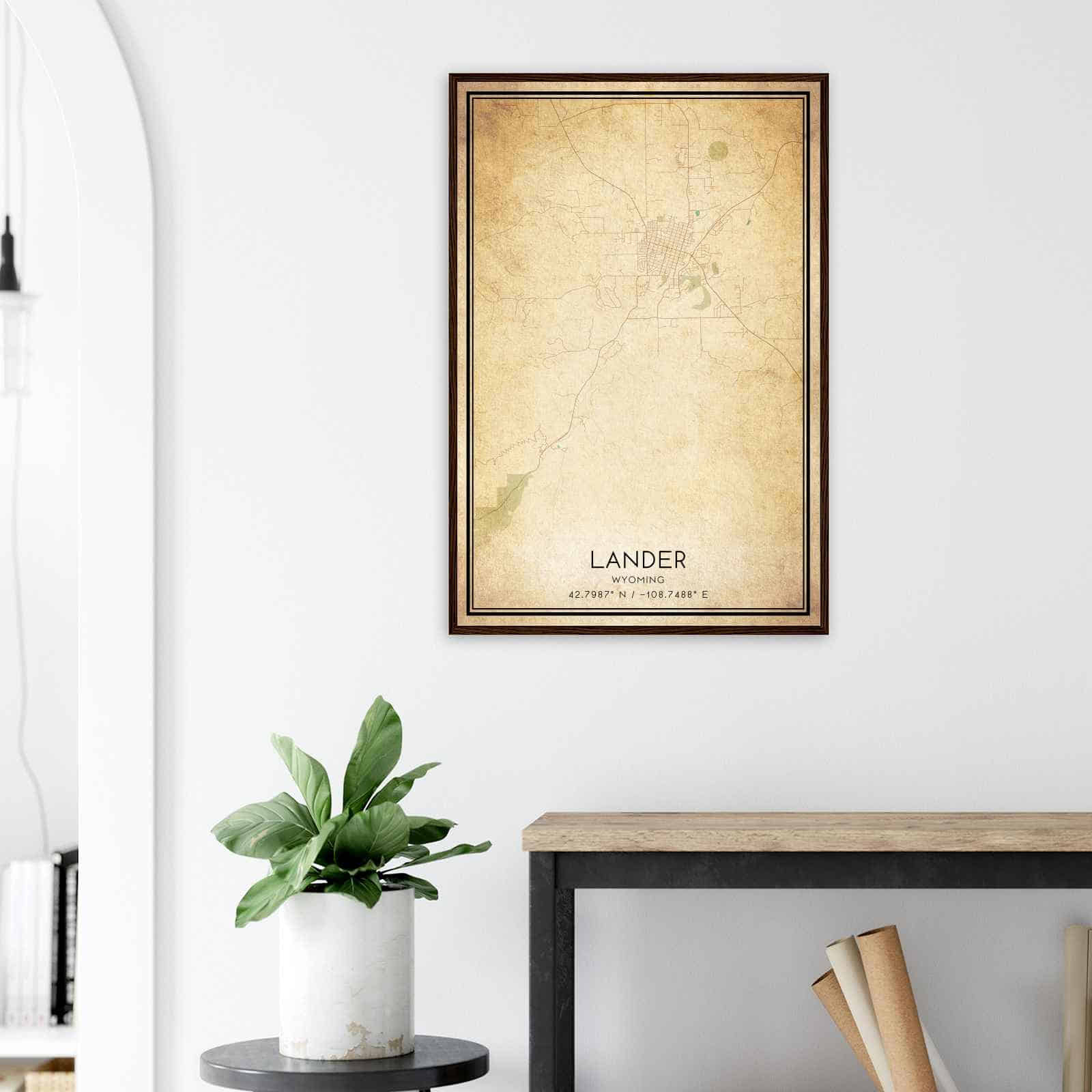 Deerfield Kansas Map Poster, Modern Home Decor Wall Art Print (Copy)