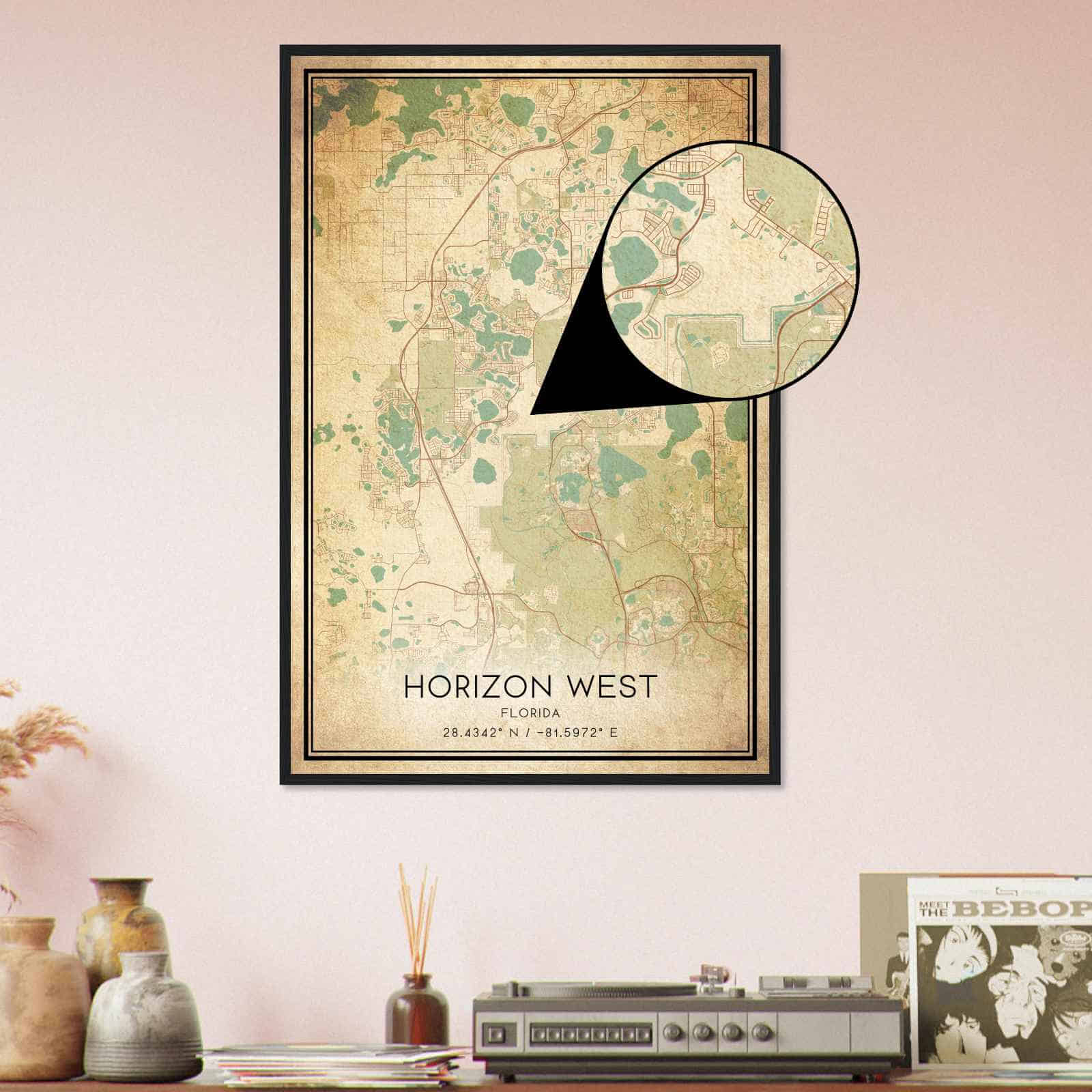 Deerfield Kansas Map Poster, Modern Home Decor Wall Art Print (Copy)