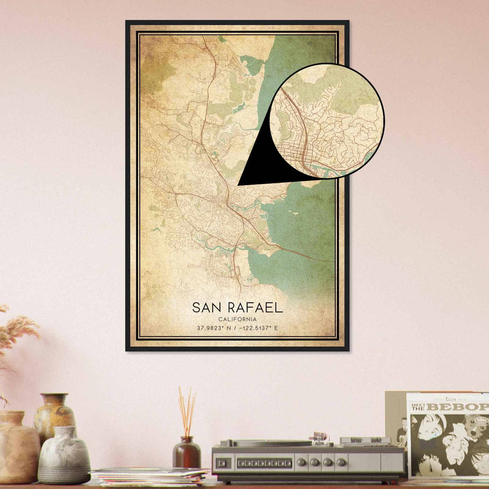 Deerfield Kansas Map Poster, Modern Home Decor Wall Art Print (Copy)