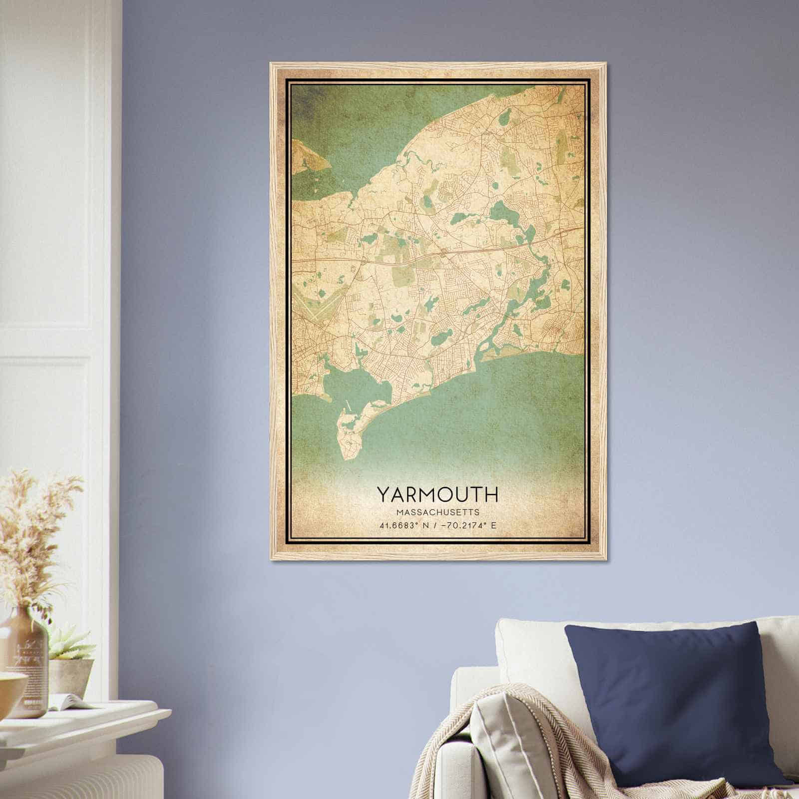 Deerfield Kansas Map Poster, Modern Home Decor Wall Art Print (Copy)