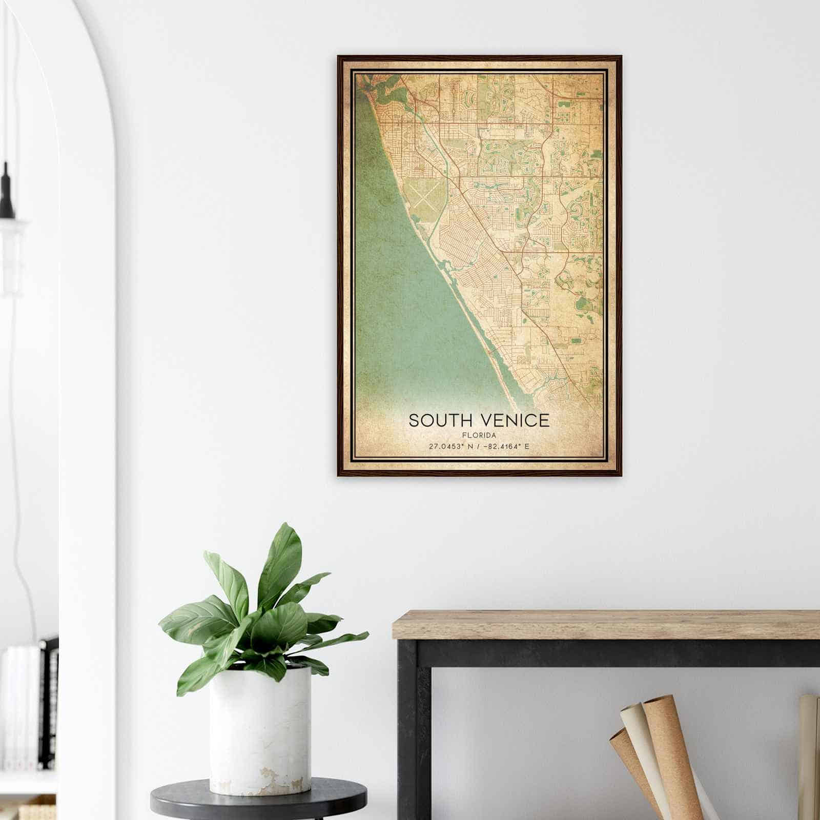 Deerfield Kansas Map Poster, Modern Home Decor Wall Art Print (Copy)