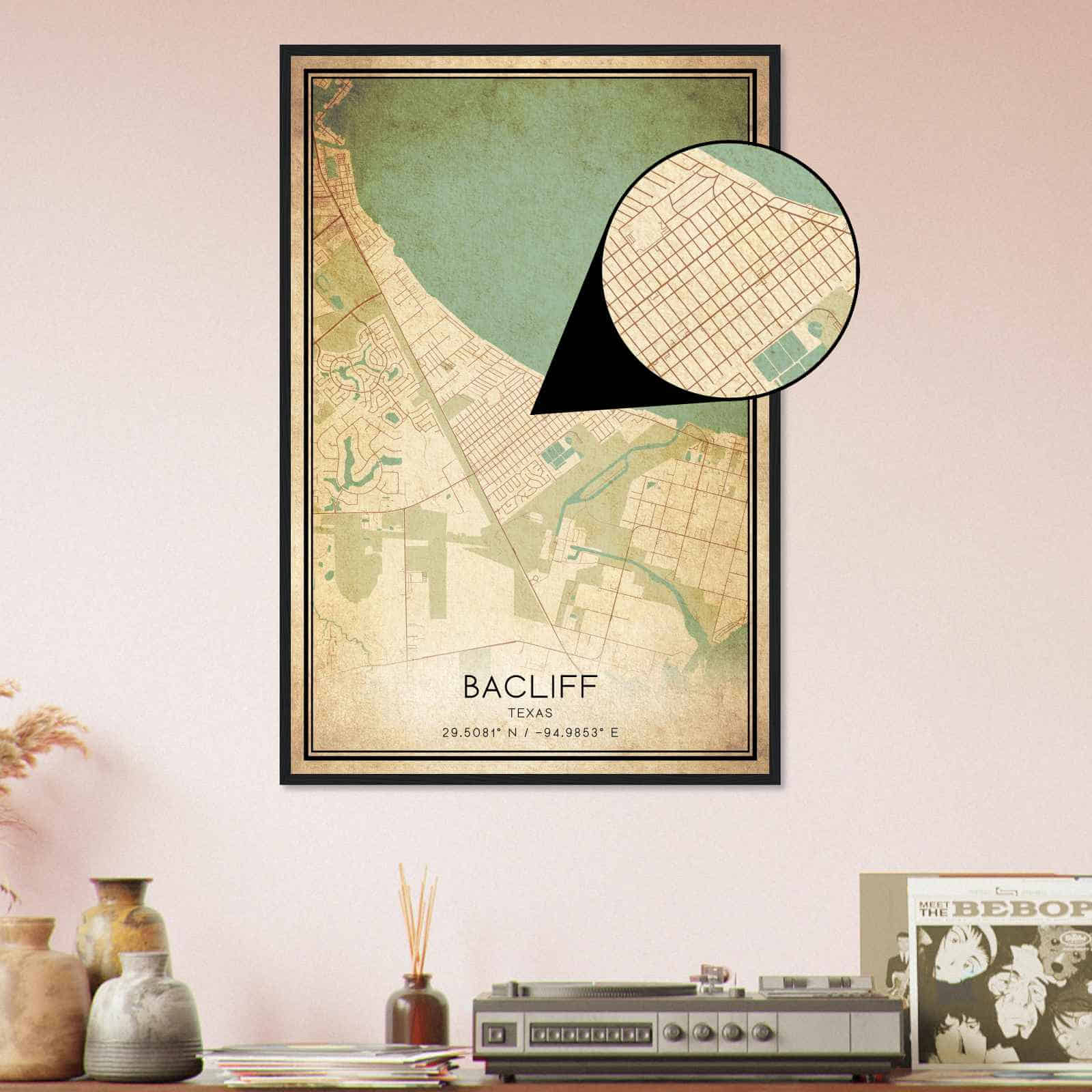 Deerfield Kansas Map Poster, Modern Home Decor Wall Art Print (Copy)