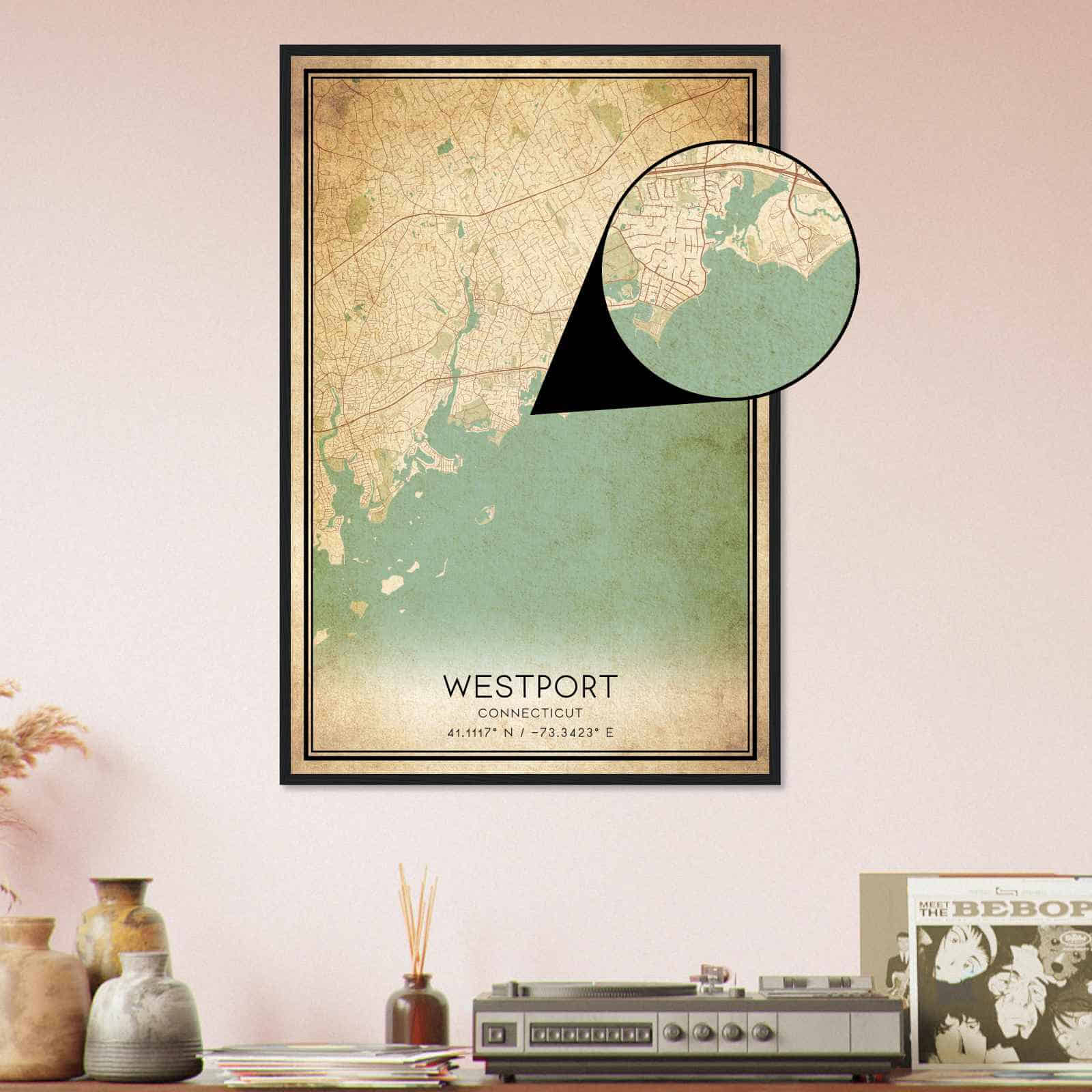 Deerfield Kansas Map Poster, Modern Home Decor Wall Art Print (Copy)
