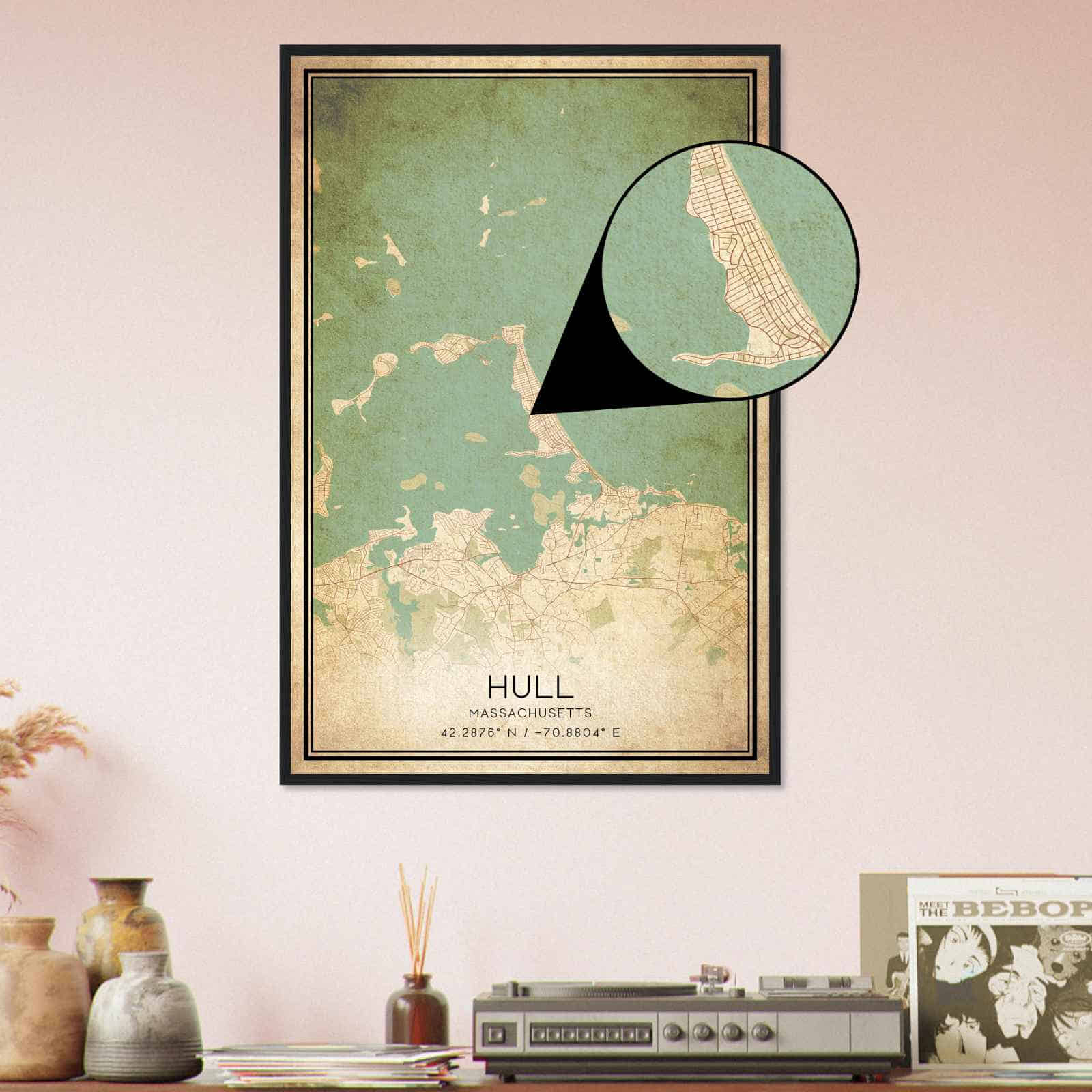 Deerfield Kansas Map Poster, Modern Home Decor Wall Art Print (Copy)