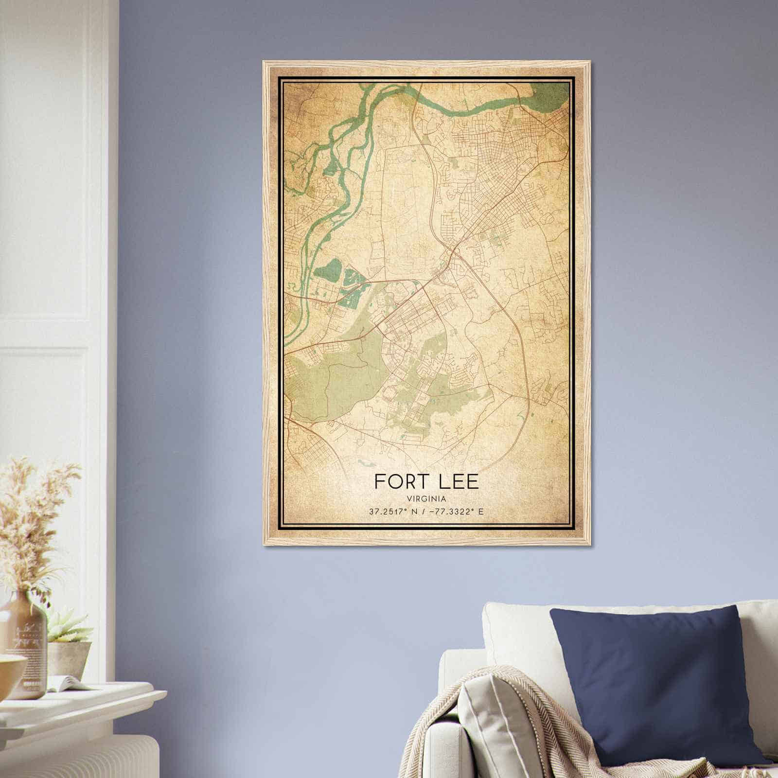 Deerfield Kansas Map Poster, Modern Home Decor Wall Art Print (Copy)