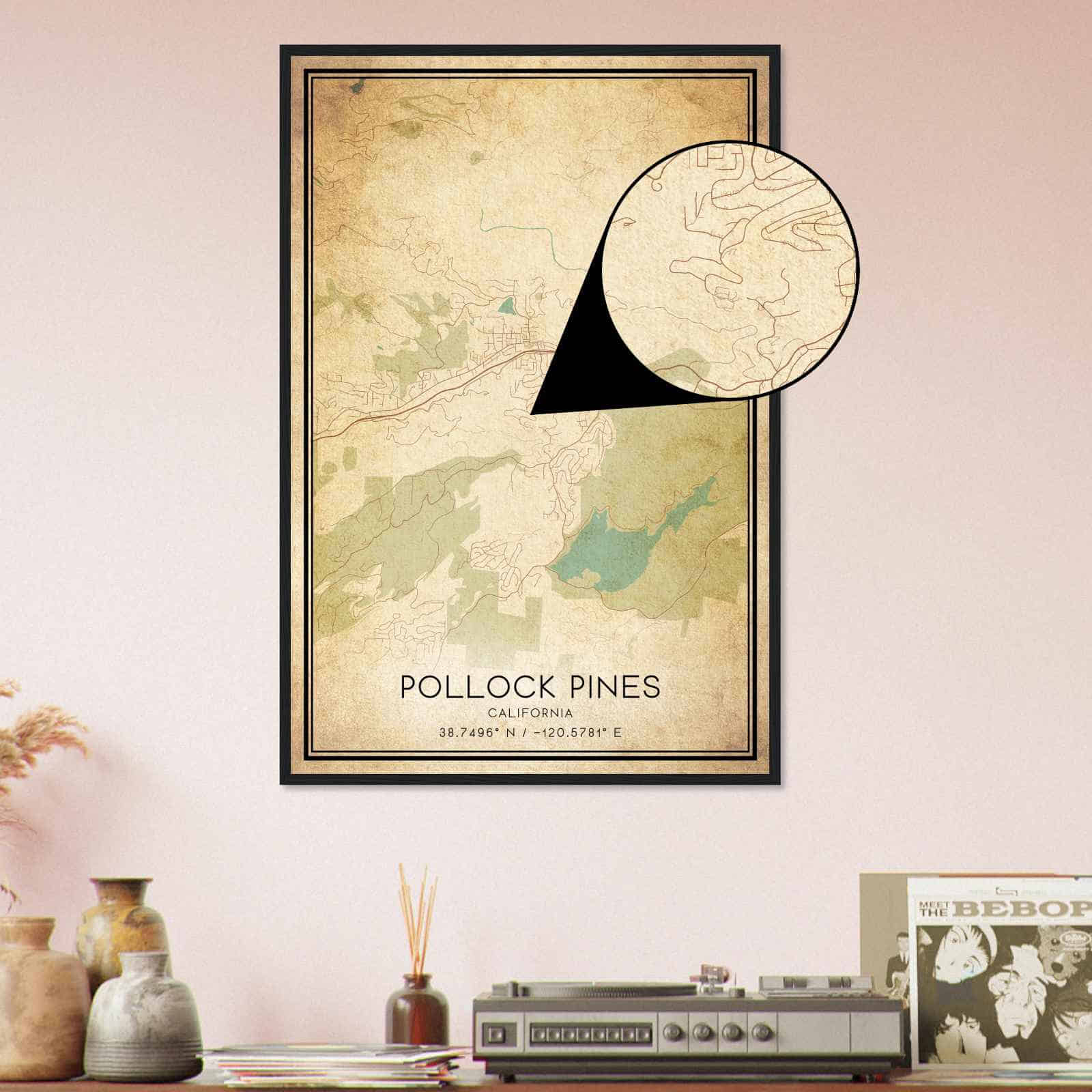 Deerfield Kansas Map Poster, Modern Home Decor Wall Art Print (Copy)