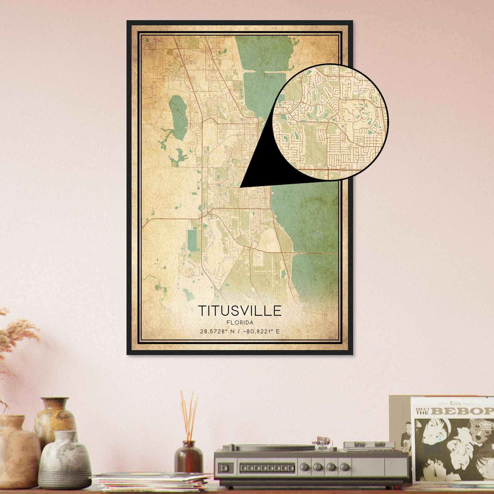 Deerfield Kansas Map Poster, Modern Home Decor Wall Art Print (Copy)