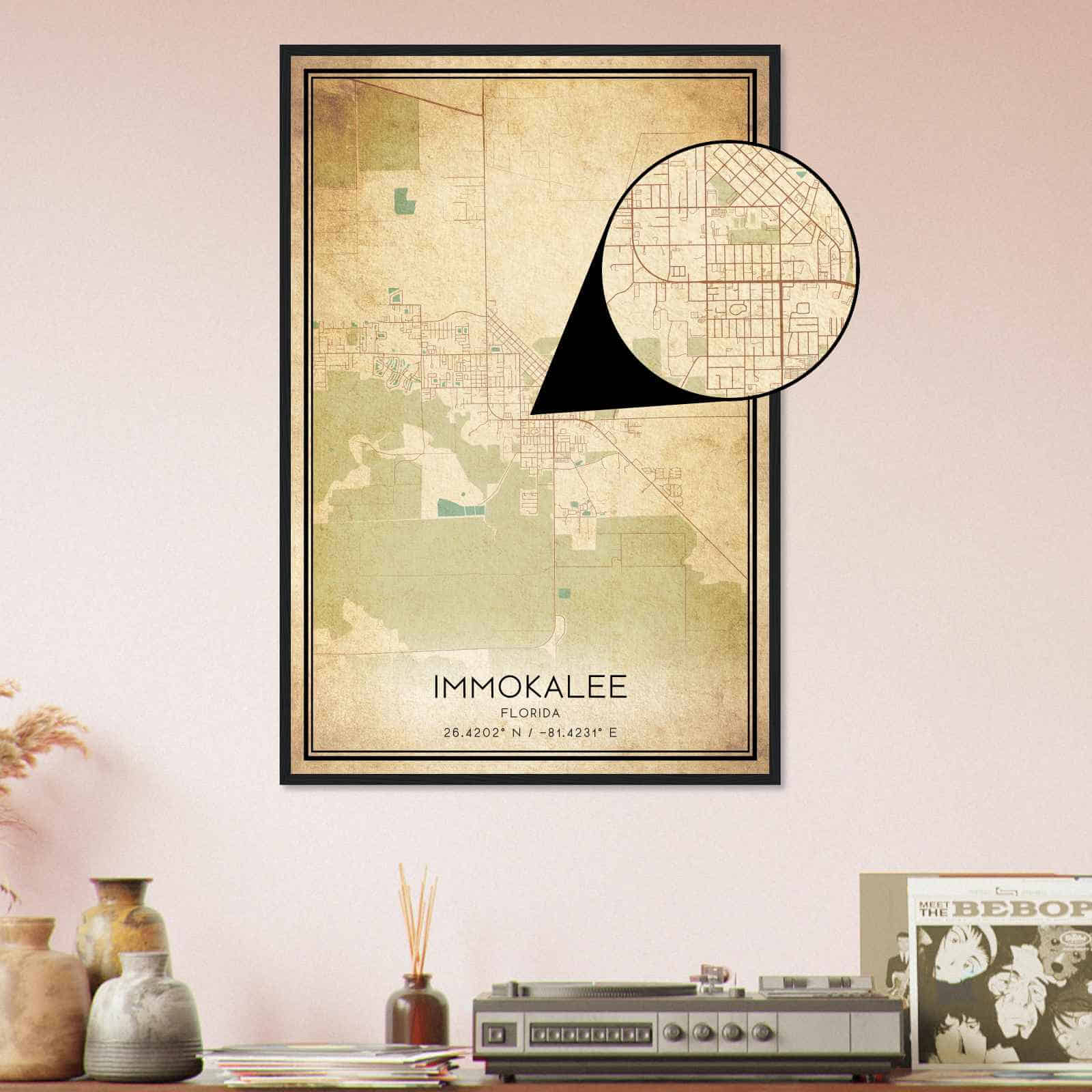 Deerfield Kansas Map Poster, Modern Home Decor Wall Art Print (Copy)
