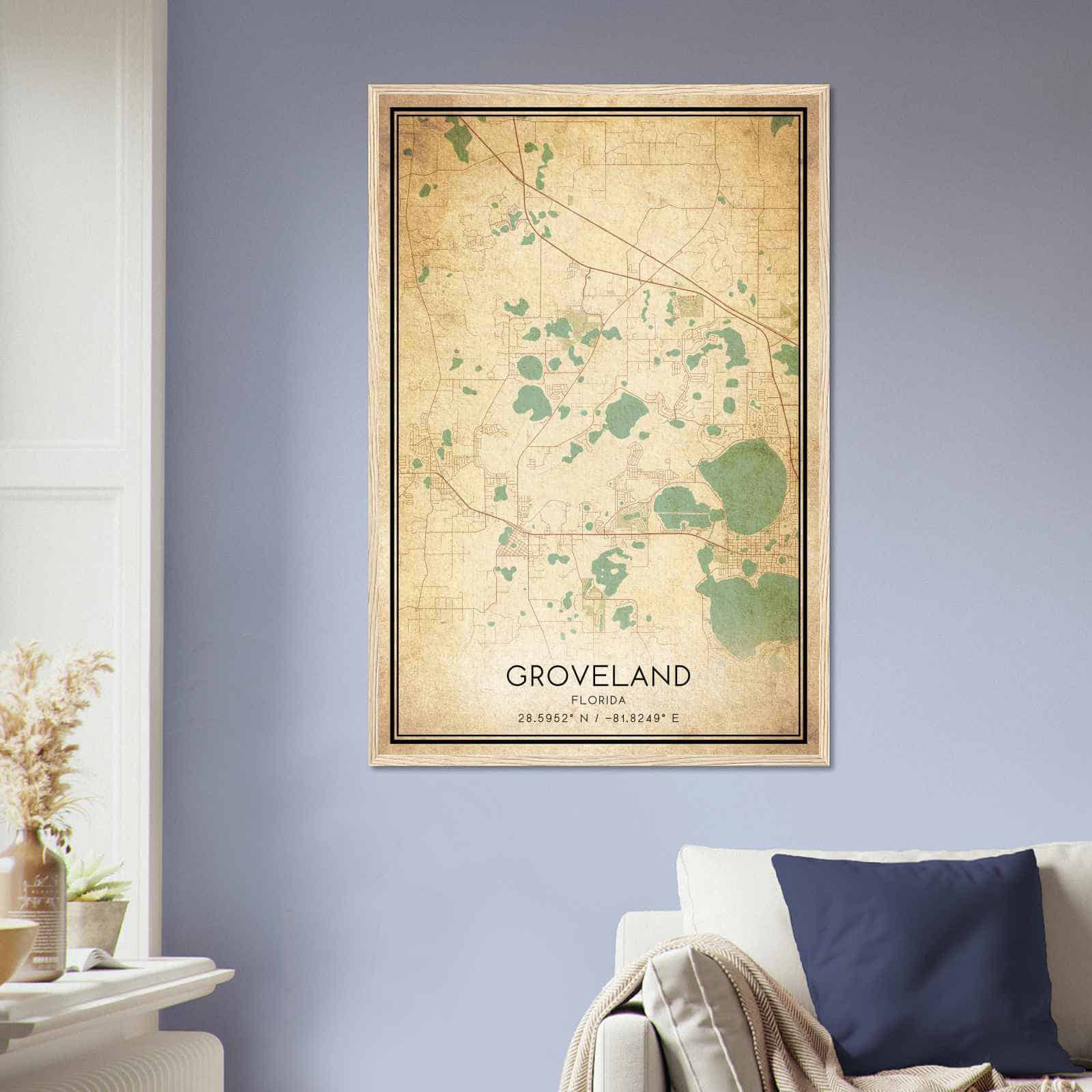 Deerfield Kansas Map Poster, Modern Home Decor Wall Art Print (Copy)