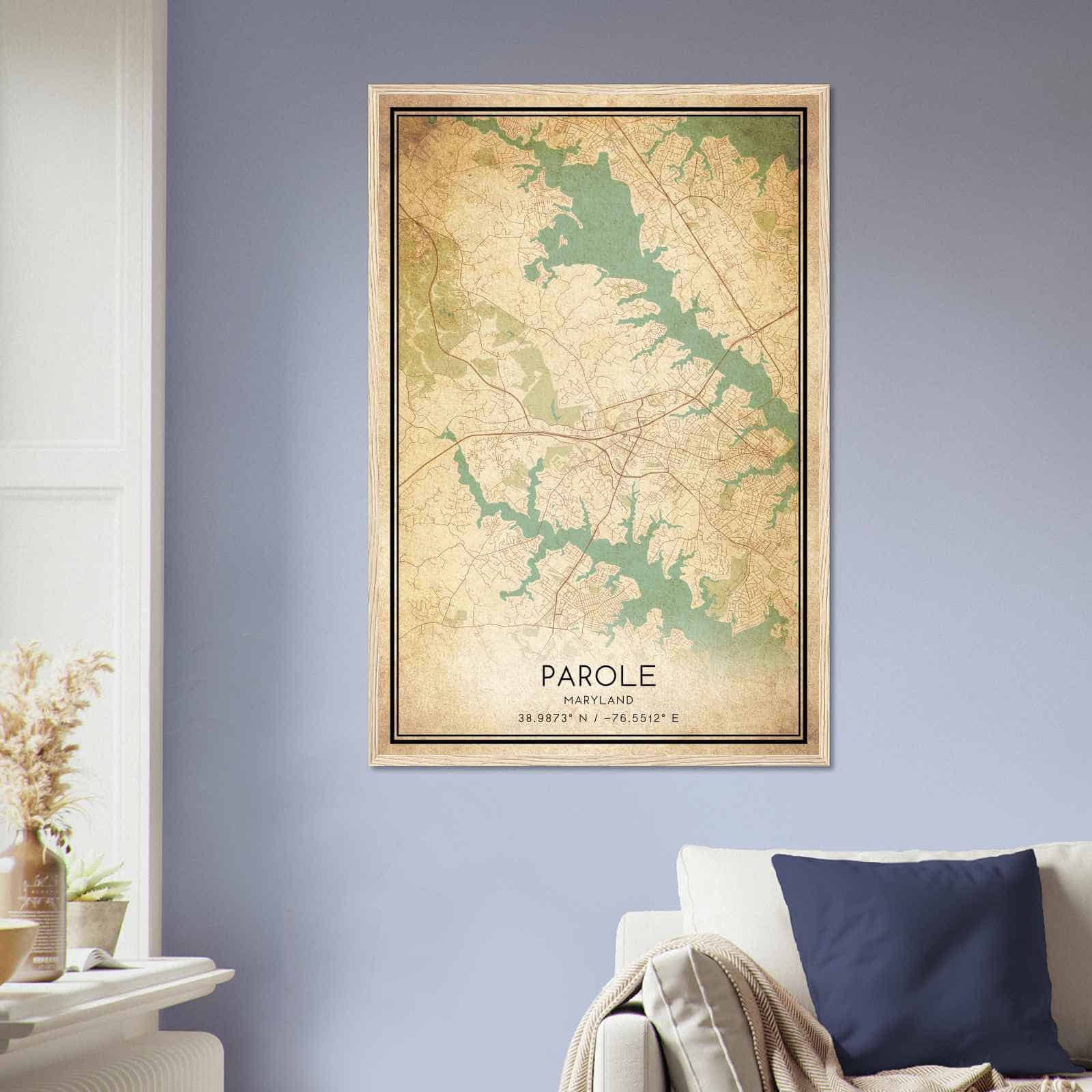 Deerfield Kansas Map Poster, Modern Home Decor Wall Art Print (Copy)