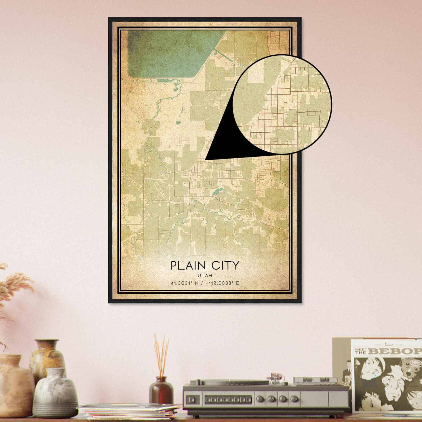 Deerfield Kansas Map Poster, Modern Home Decor Wall Art Print (Copy)