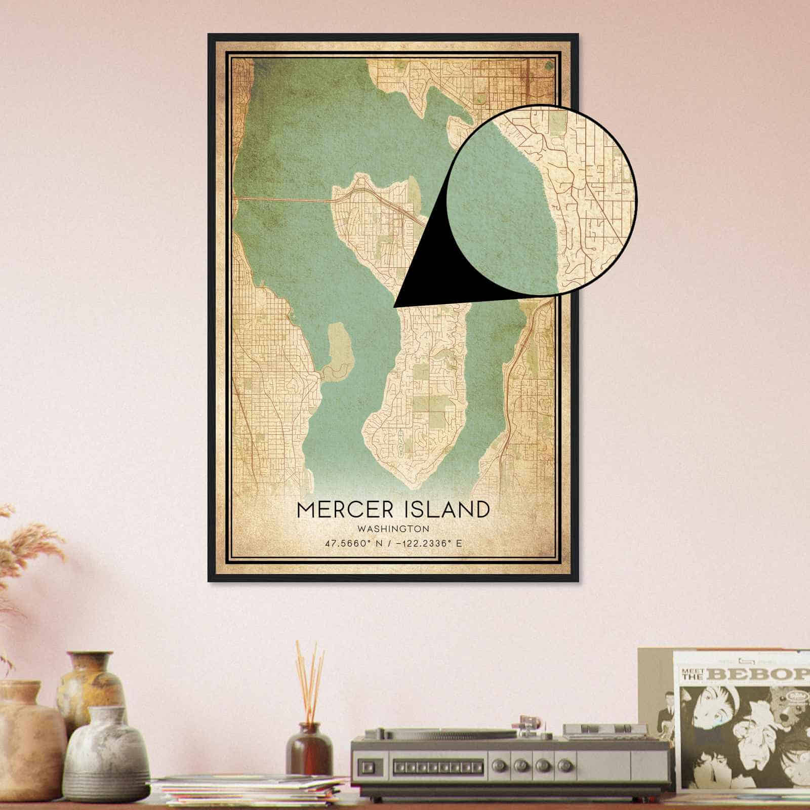 Deerfield Kansas Map Poster, Modern Home Decor Wall Art Print (Copy)