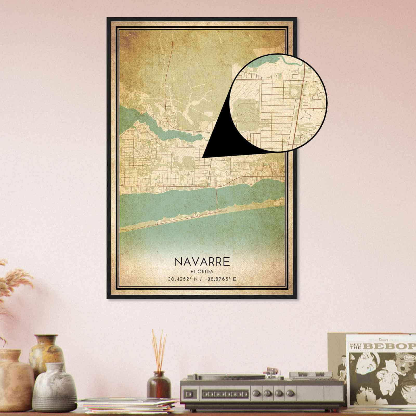 Deerfield Kansas Map Poster, Modern Home Decor Wall Art Print (Copy)