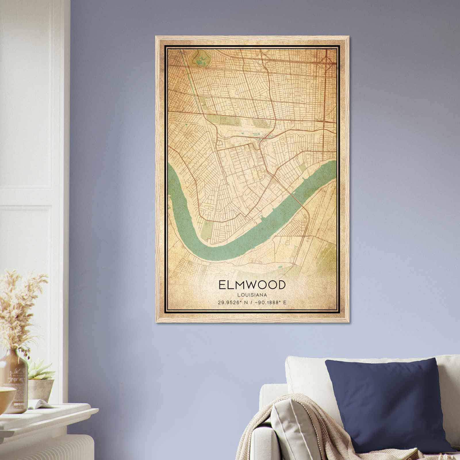 Deerfield Kansas Map Poster, Modern Home Decor Wall Art Print (Copy)