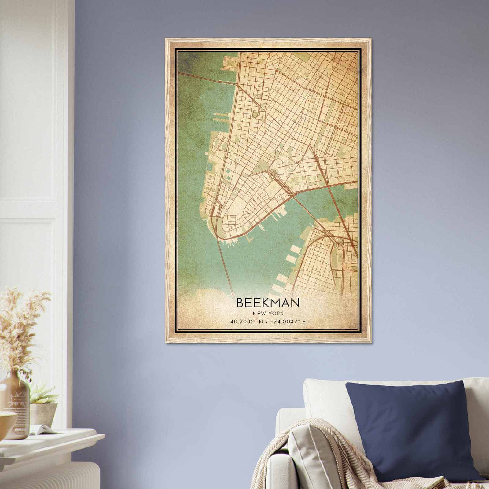 Deerfield Kansas Map Poster, Modern Home Decor Wall Art Print (Copy)