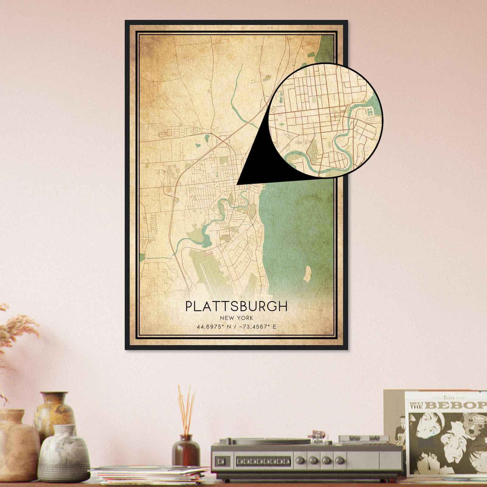 Deerfield Kansas Map Poster, Modern Home Decor Wall Art Print (Copy)