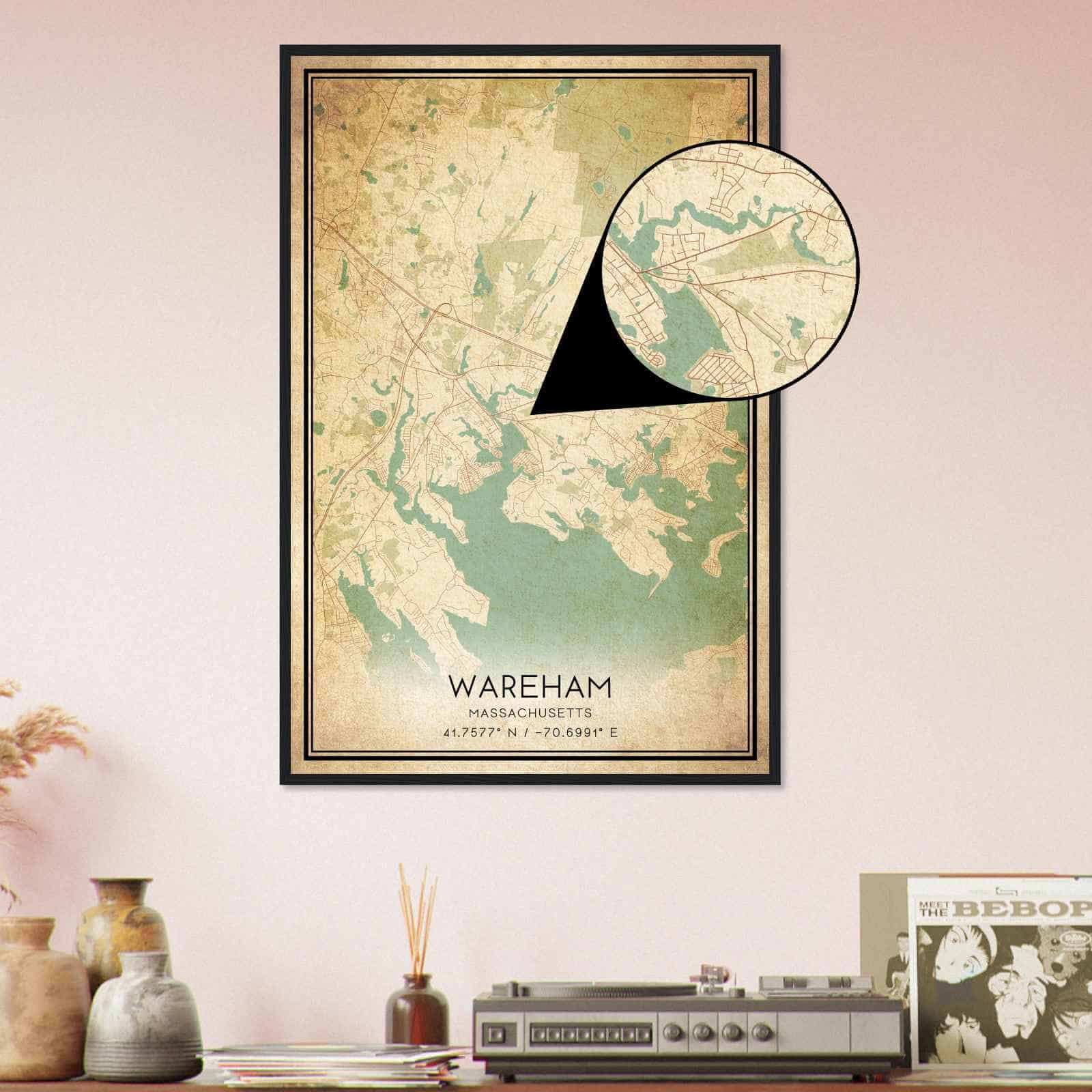 Deerfield Kansas Map Poster, Modern Home Decor Wall Art Print (Copy)