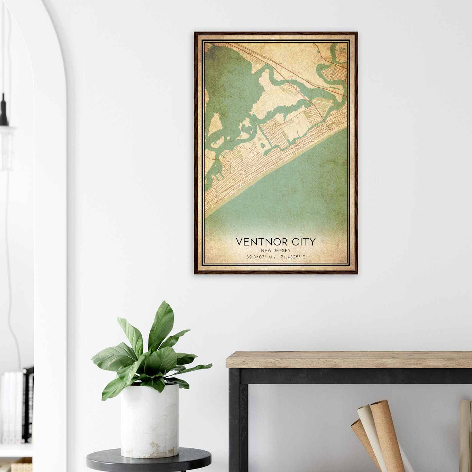 Deerfield Kansas Map Poster, Modern Home Decor Wall Art Print (Copy)