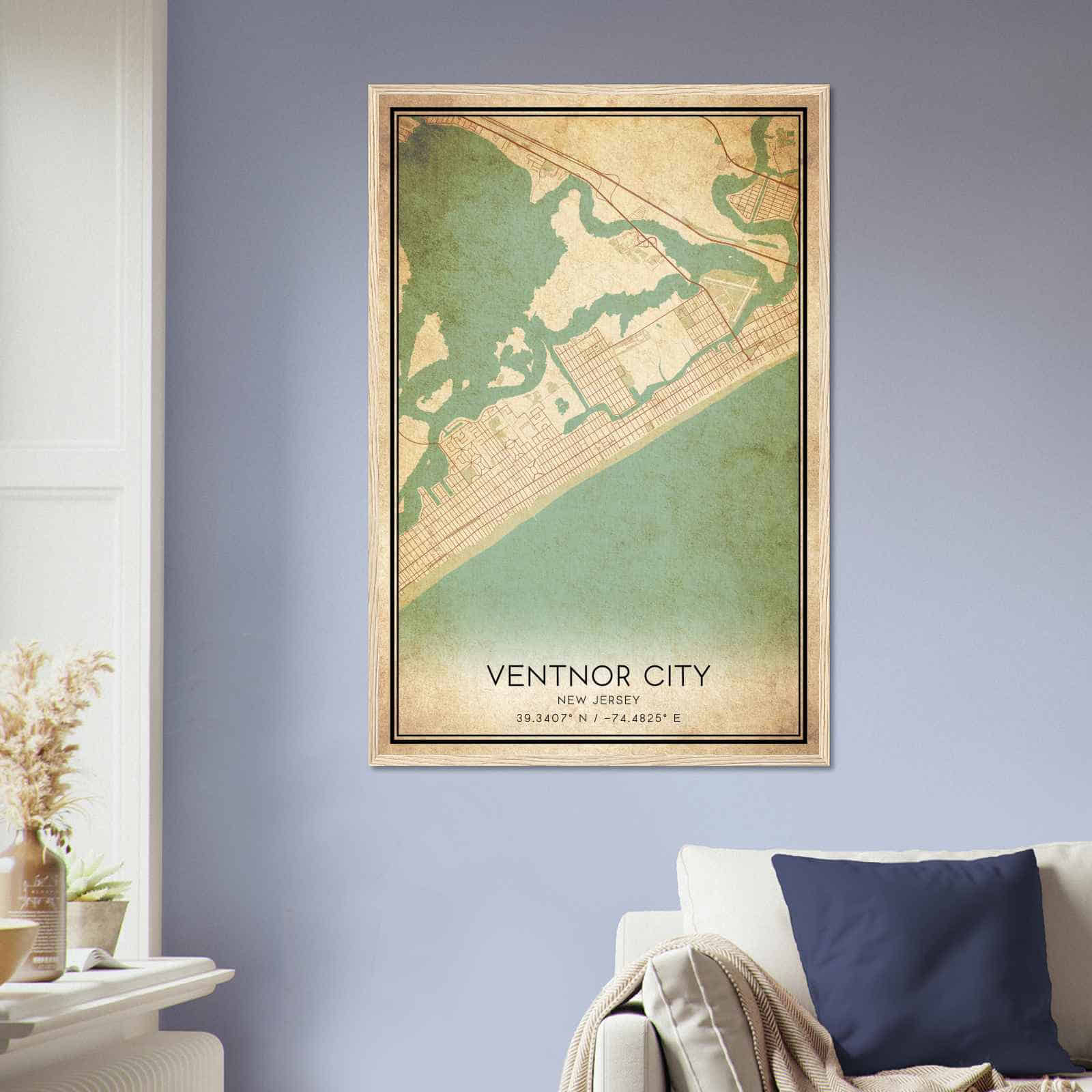 Deerfield Kansas Map Poster, Modern Home Decor Wall Art Print (Copy)