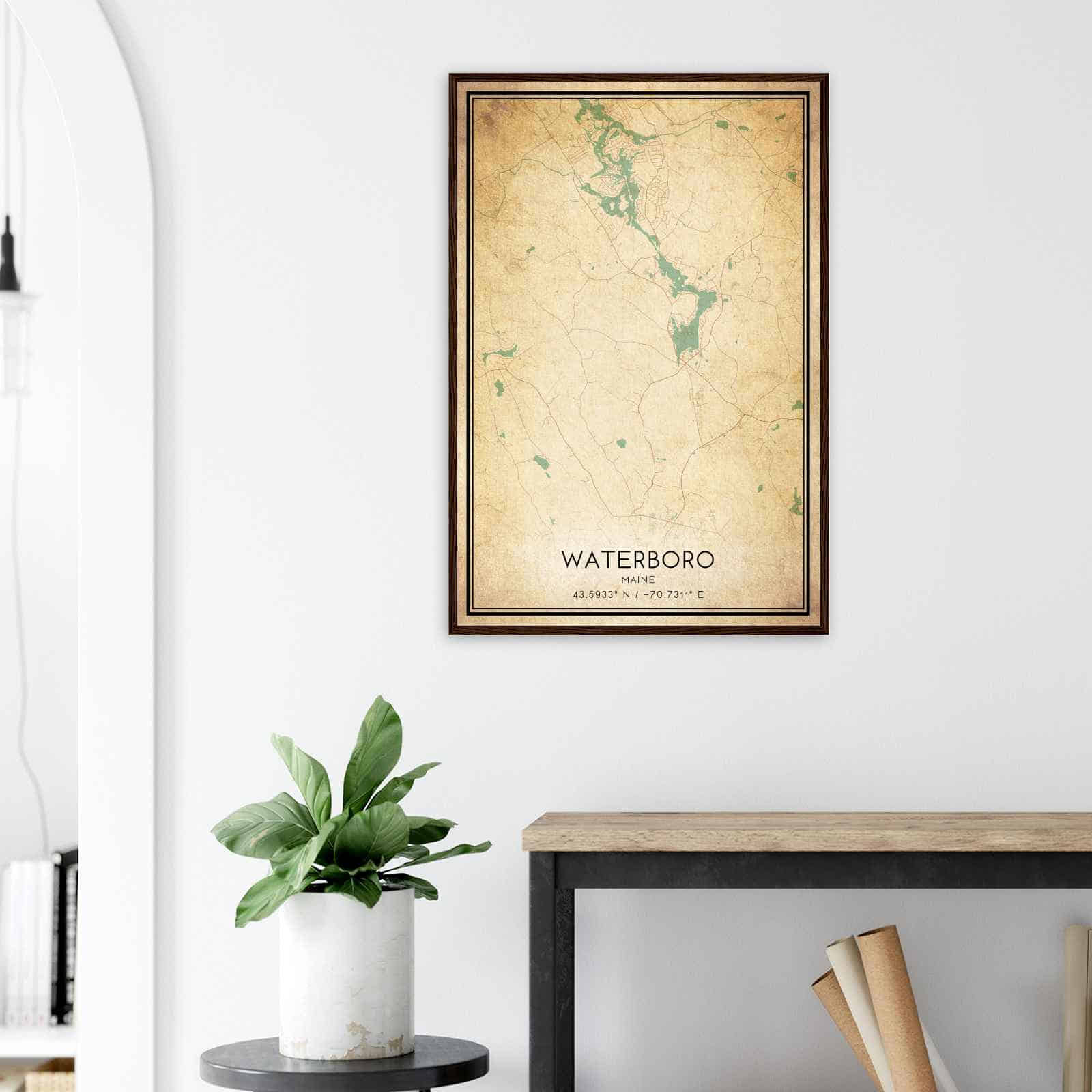 Deerfield Kansas Map Poster, Modern Home Decor Wall Art Print (Copy)