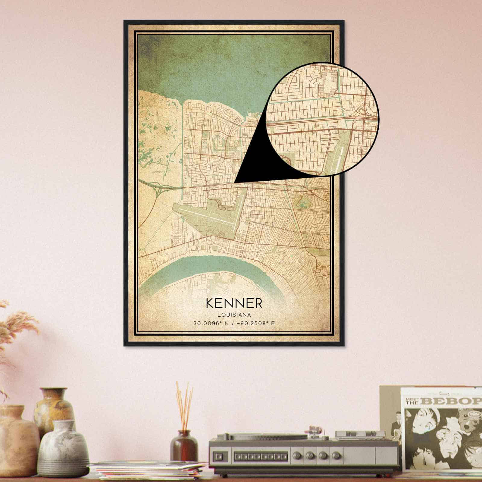 Deerfield Kansas Map Poster, Modern Home Decor Wall Art Print (Copy)