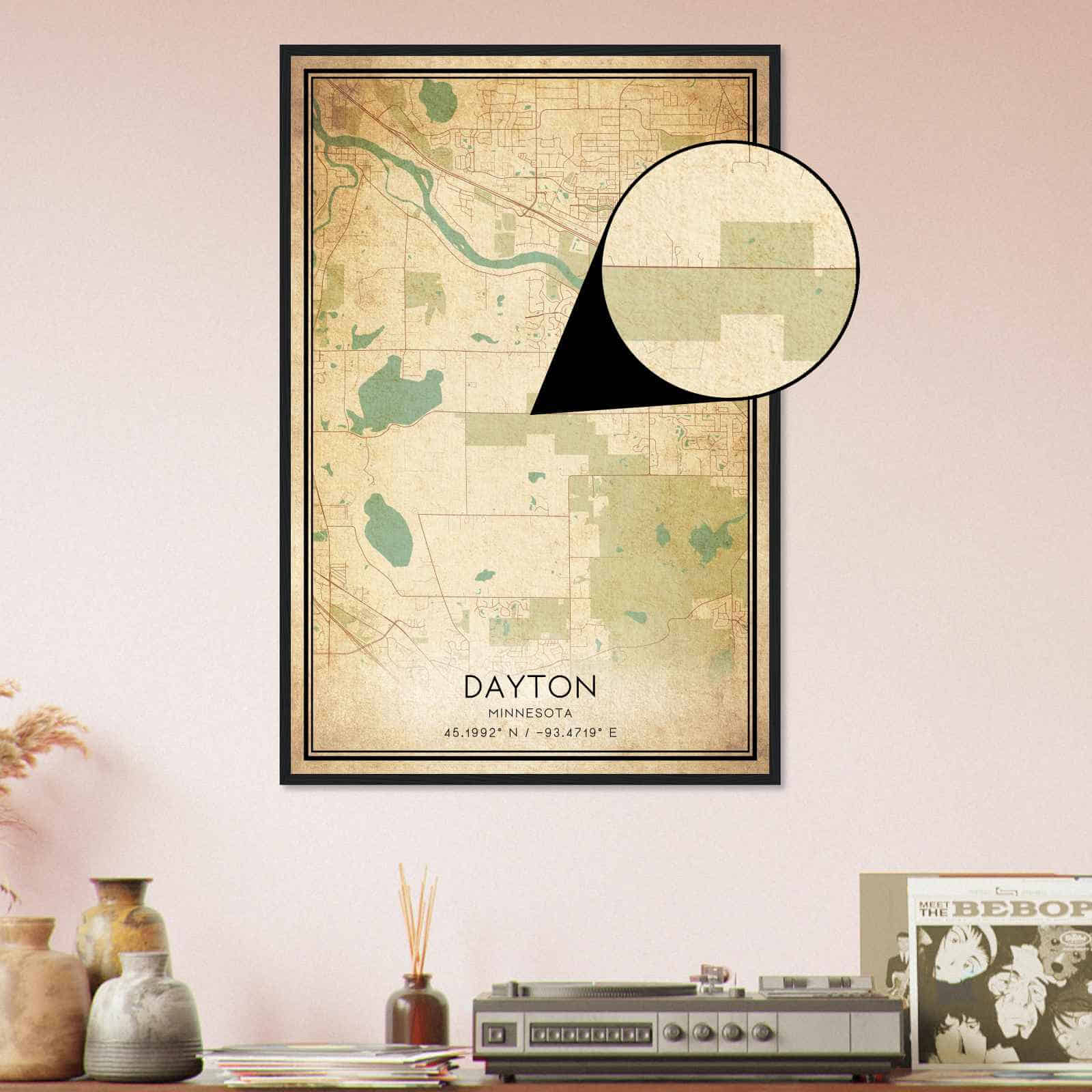 Deerfield Kansas Map Poster, Modern Home Decor Wall Art Print (Copy)