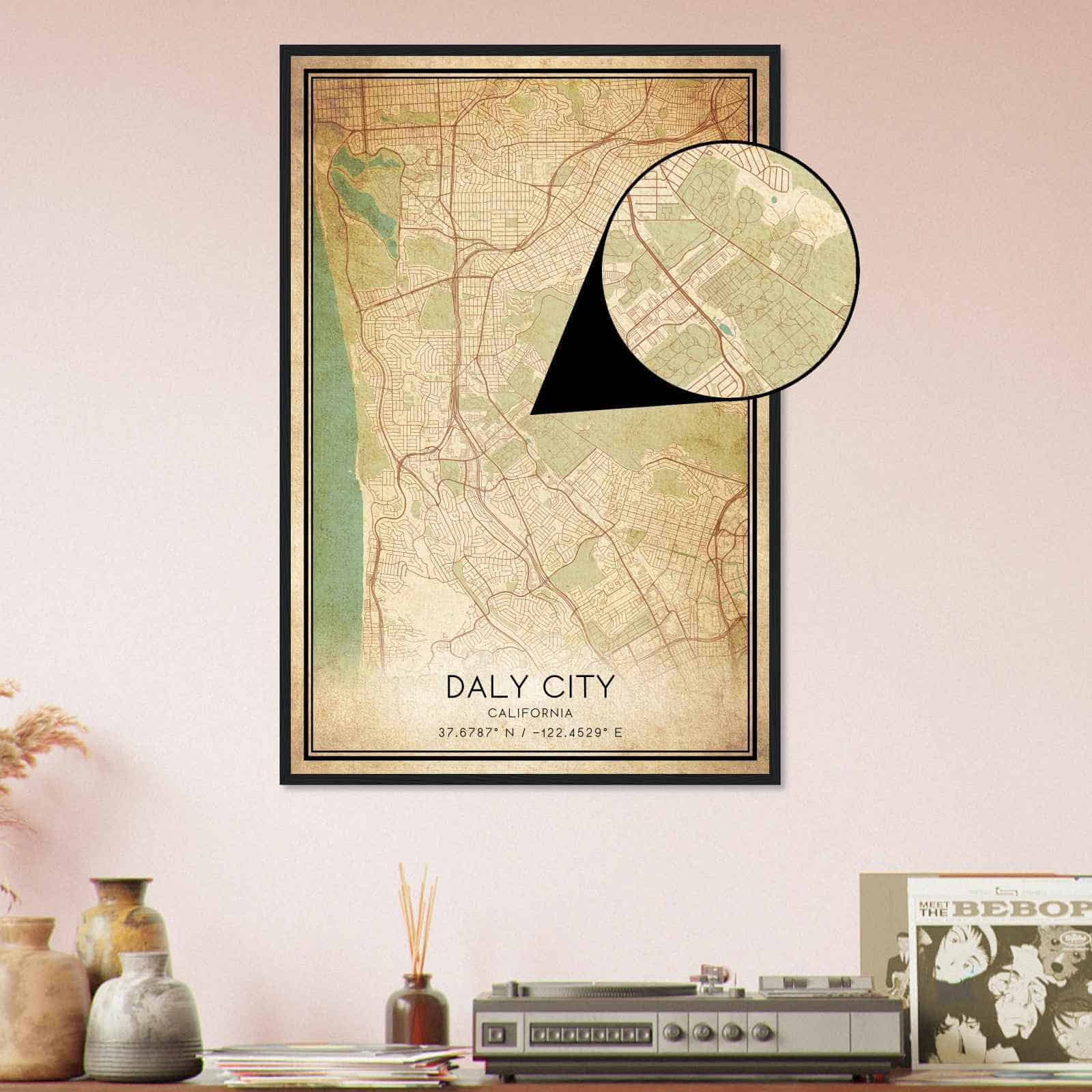 Deerfield Kansas Map Poster, Modern Home Decor Wall Art Print (Copy)