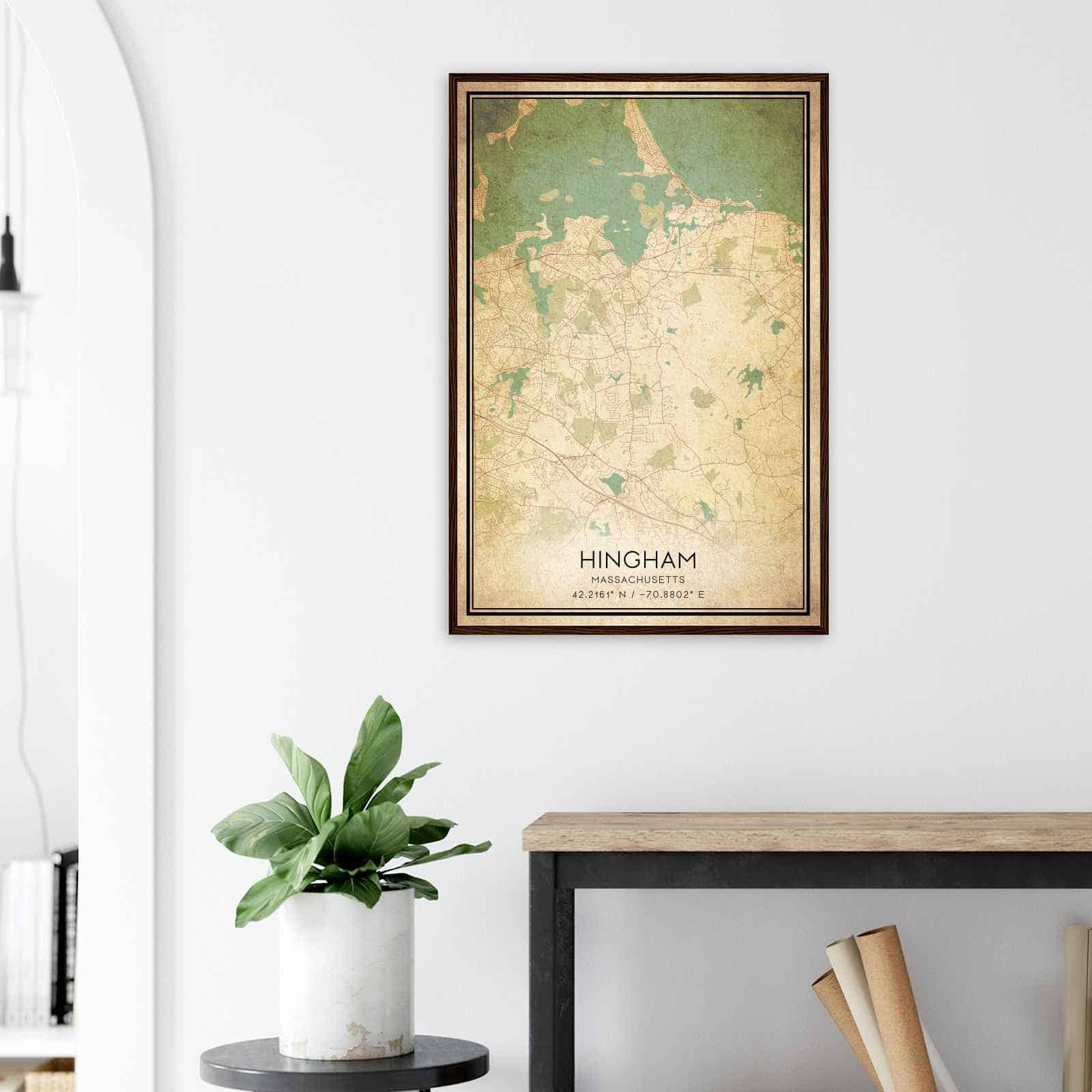Deerfield Kansas Map Poster, Modern Home Decor Wall Art Print (Copy)