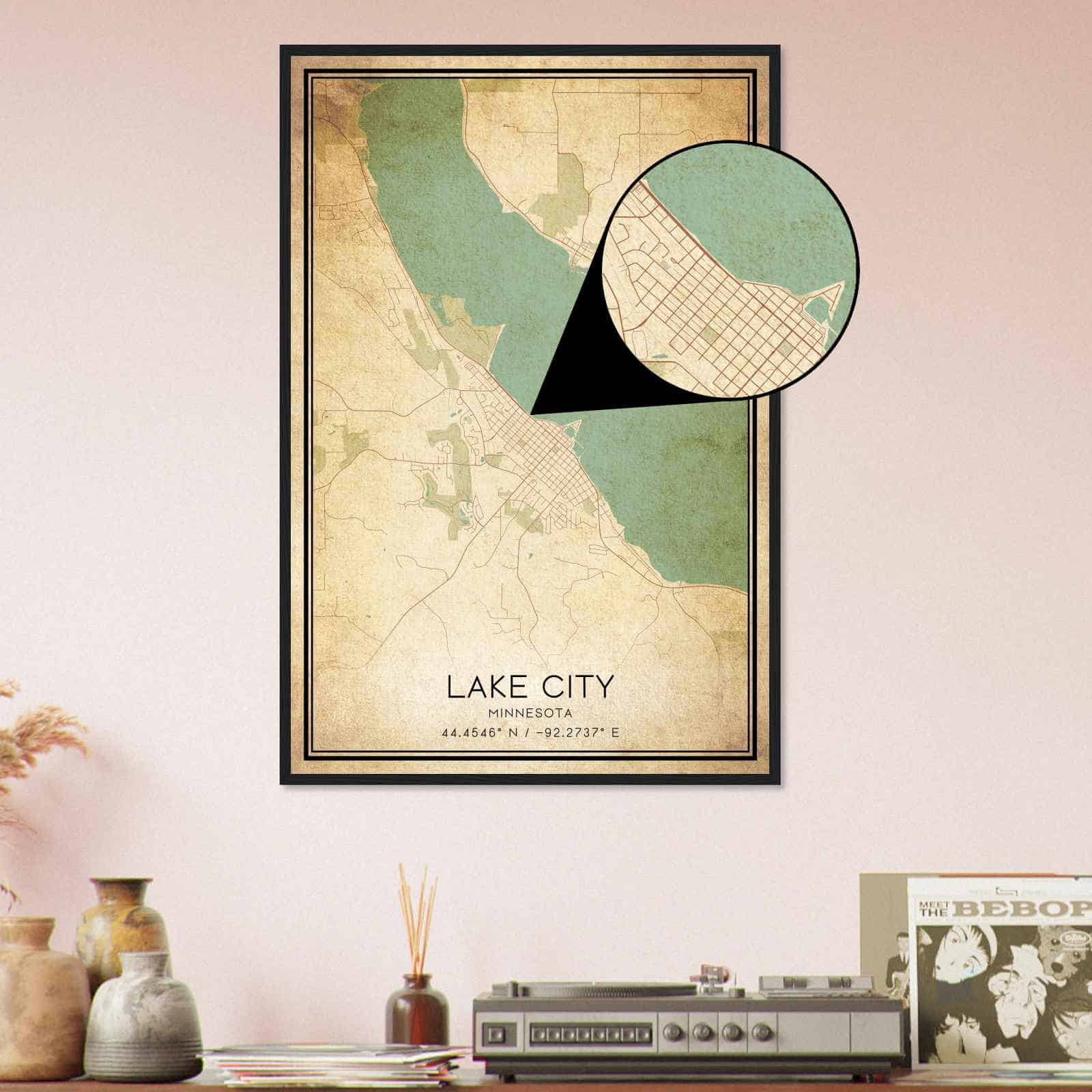 Deerfield Kansas Map Poster, Modern Home Decor Wall Art Print (Copy)