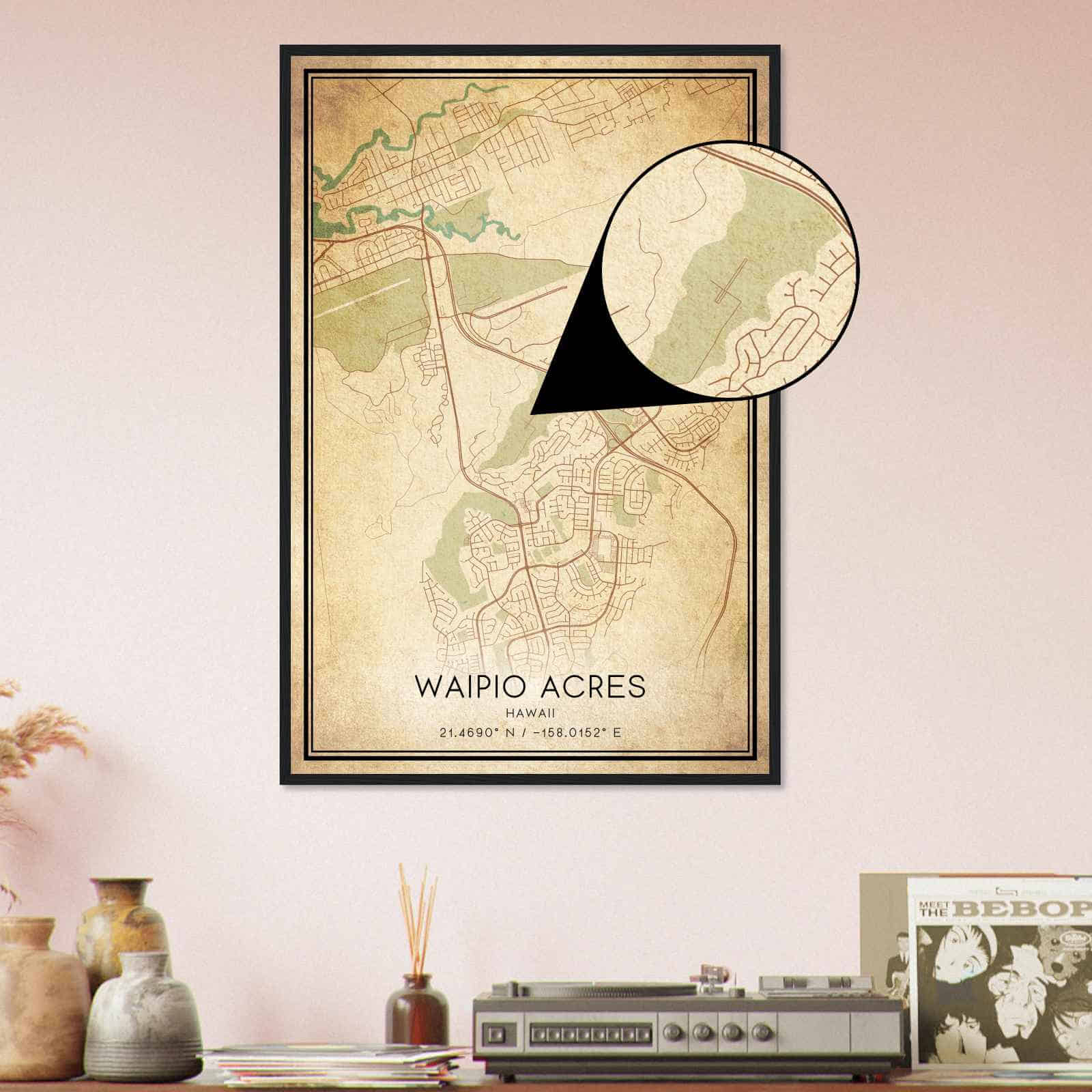 Deerfield Kansas Map Poster, Modern Home Decor Wall Art Print (Copy)