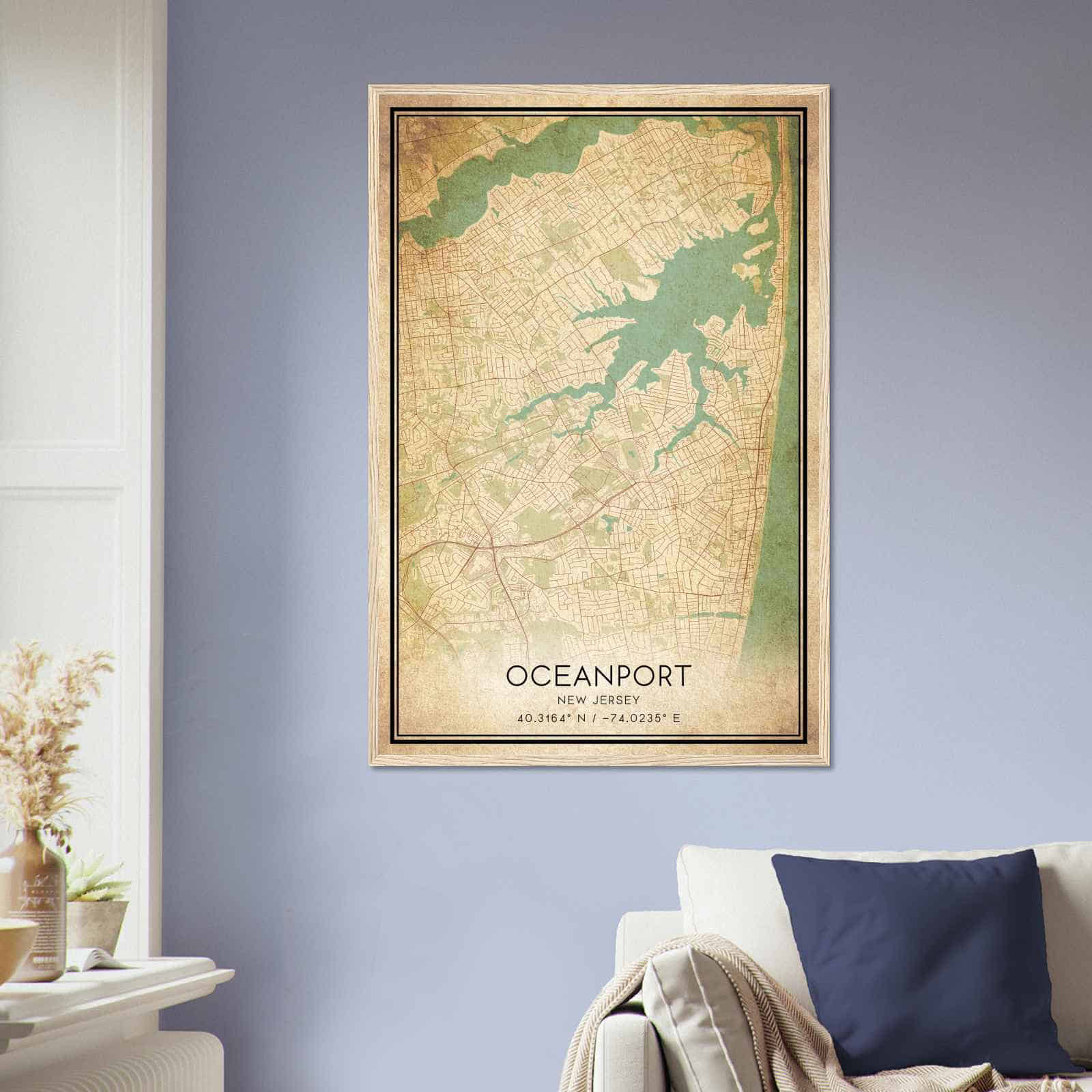 Deerfield Kansas Map Poster, Modern Home Decor Wall Art Print (Copy)