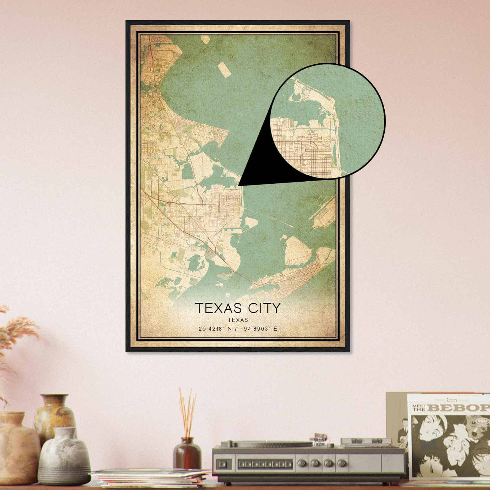 Deerfield Kansas Map Poster, Modern Home Decor Wall Art Print (Copy)