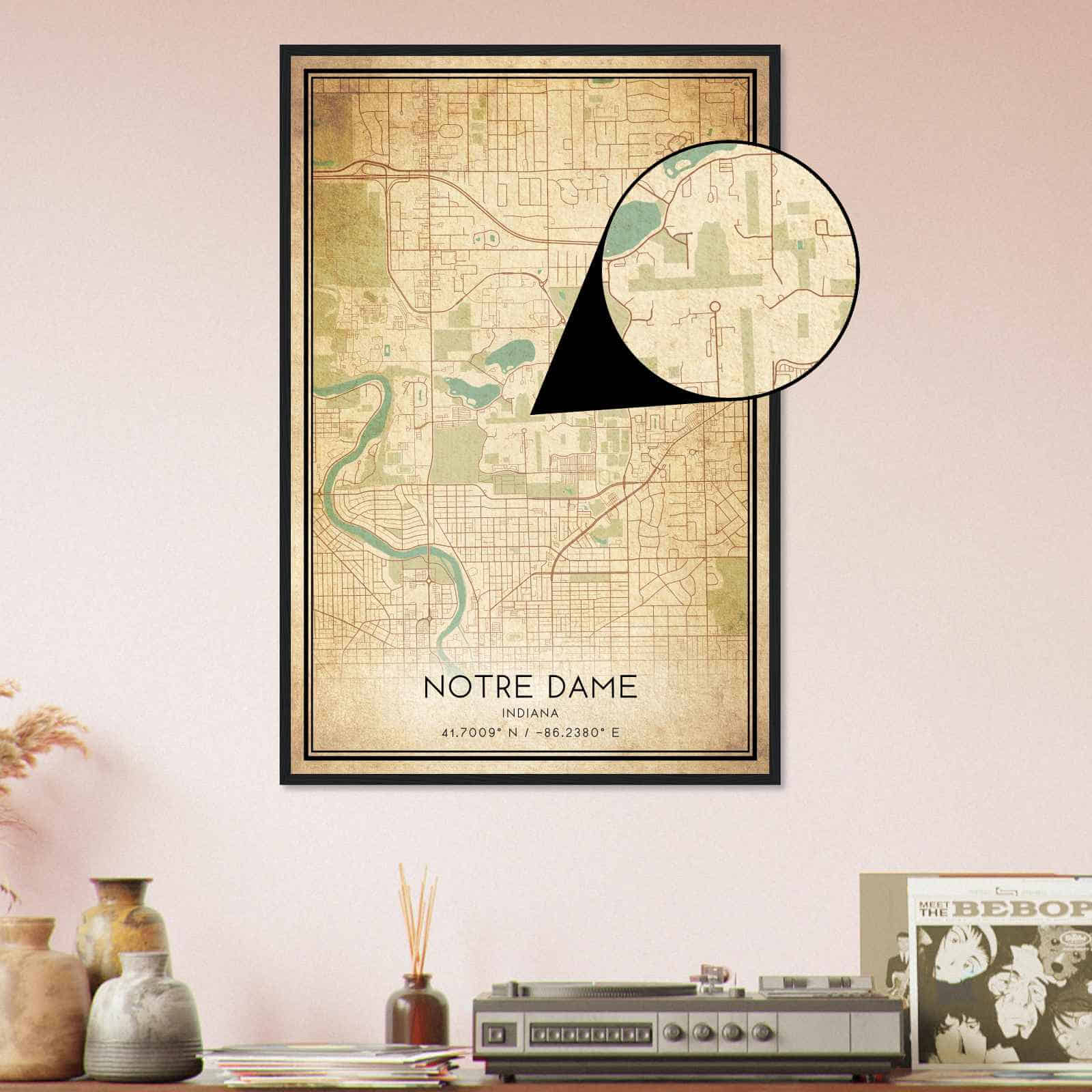 Deerfield Kansas Map Poster, Modern Home Decor Wall Art Print (Copy)