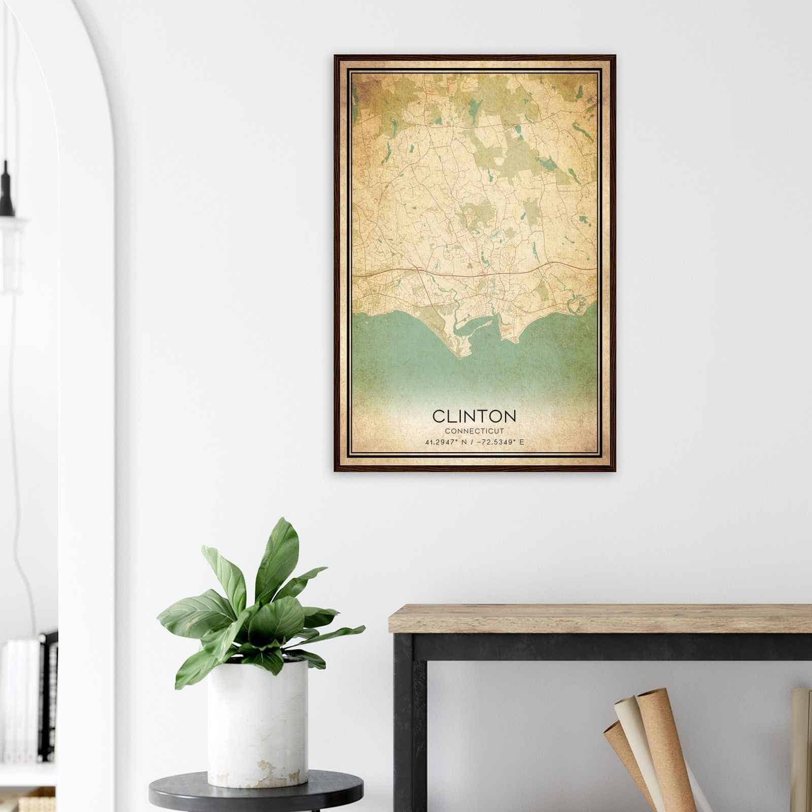 Deerfield Kansas Map Poster, Modern Home Decor Wall Art Print (Copy)