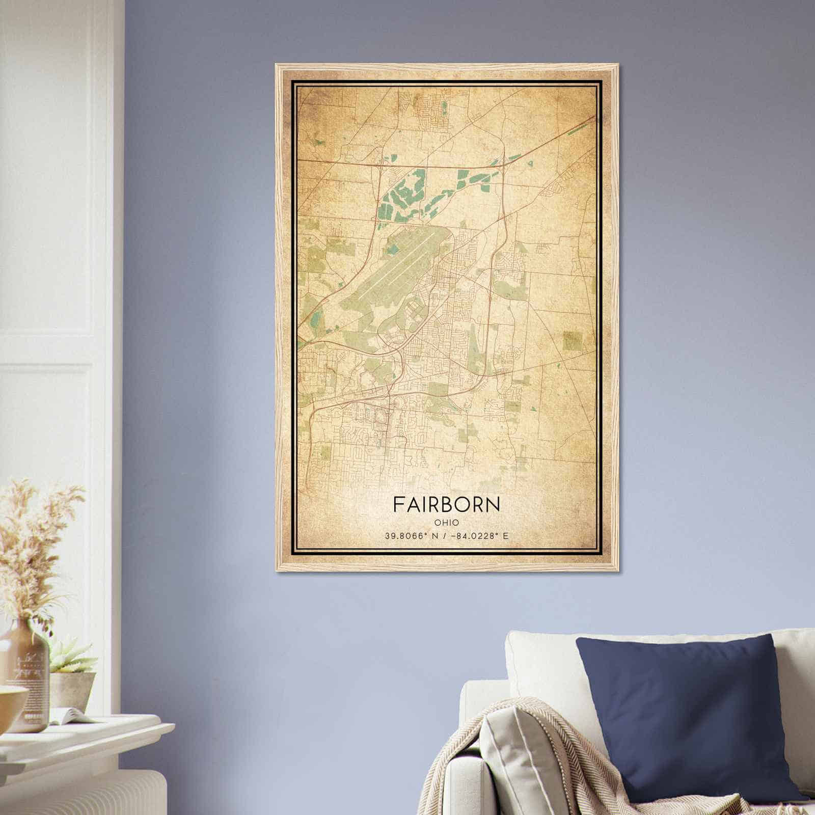 Deerfield Kansas Map Poster, Modern Home Decor Wall Art Print (Copy)