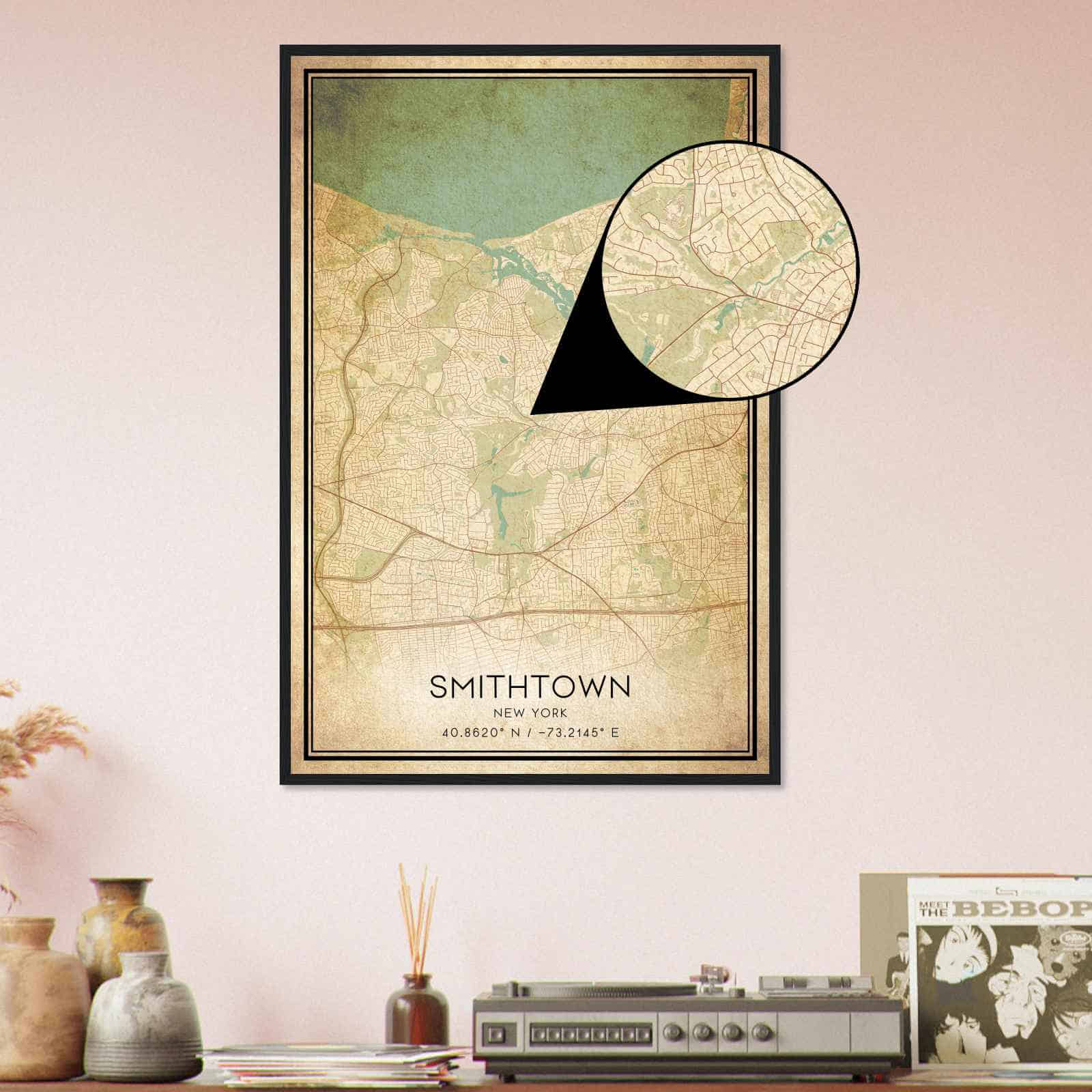 Deerfield Kansas Map Poster, Modern Home Decor Wall Art Print (Copy)