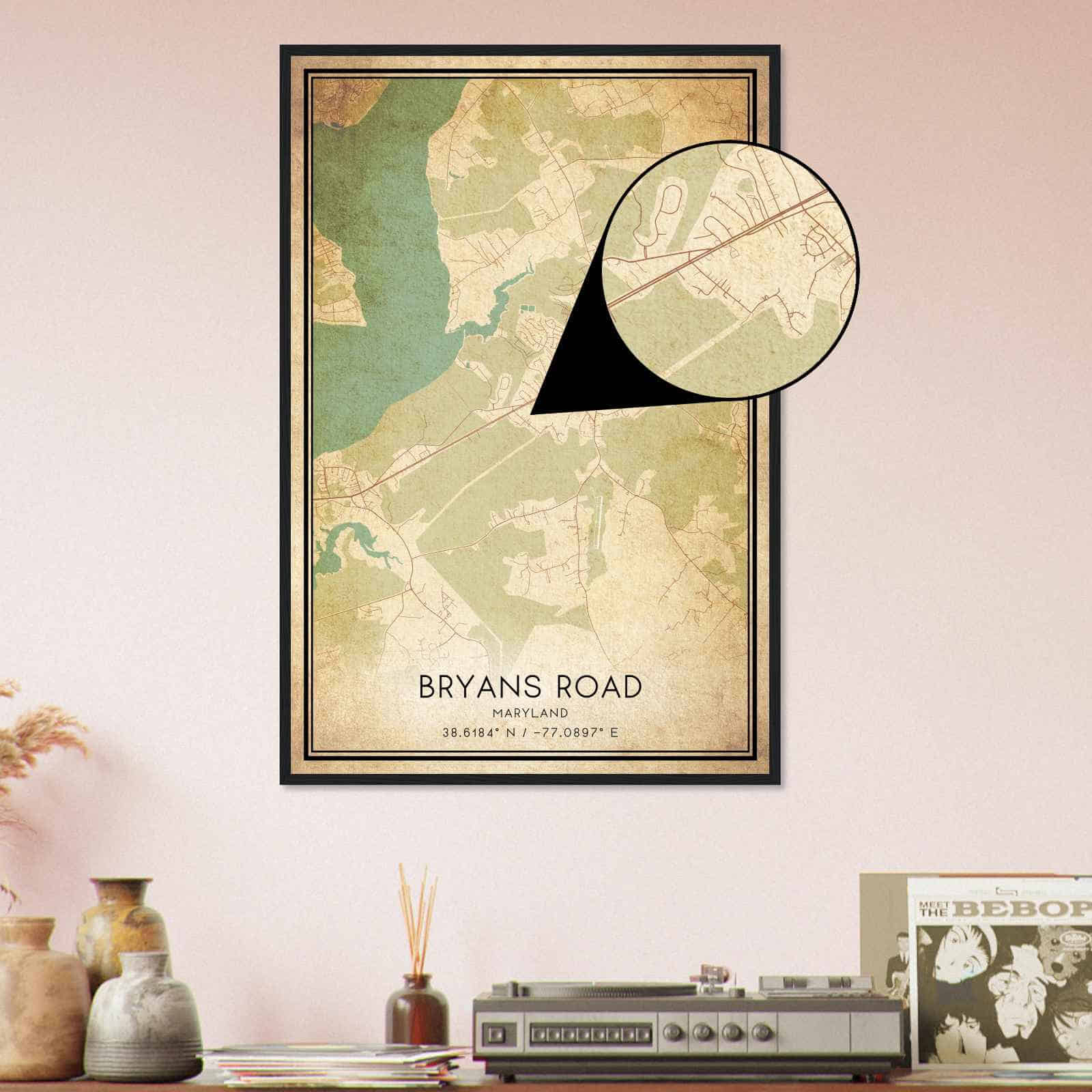 Deerfield Kansas Map Poster, Modern Home Decor Wall Art Print (Copy)