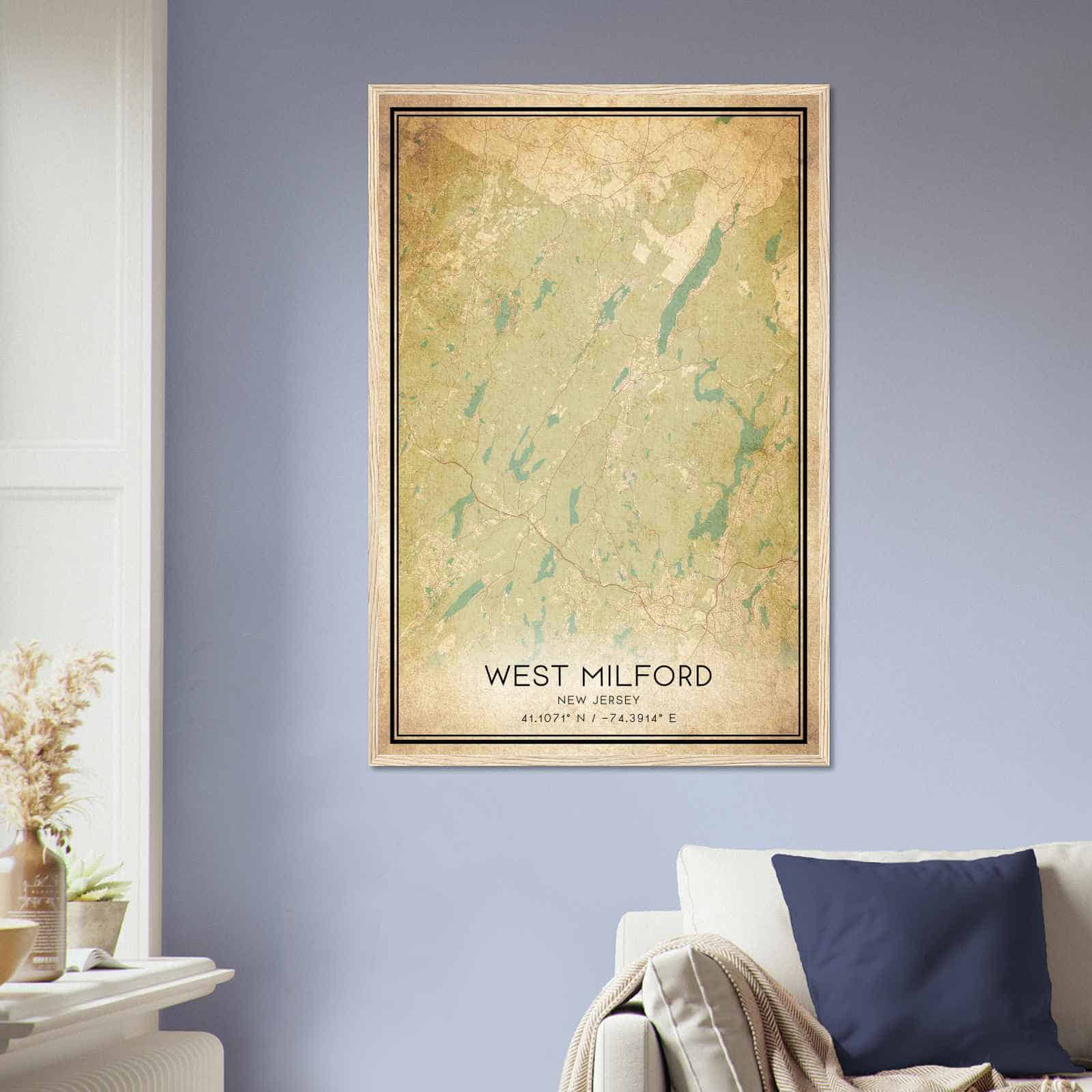 Deerfield Kansas Map Poster, Modern Home Decor Wall Art Print (Copy)