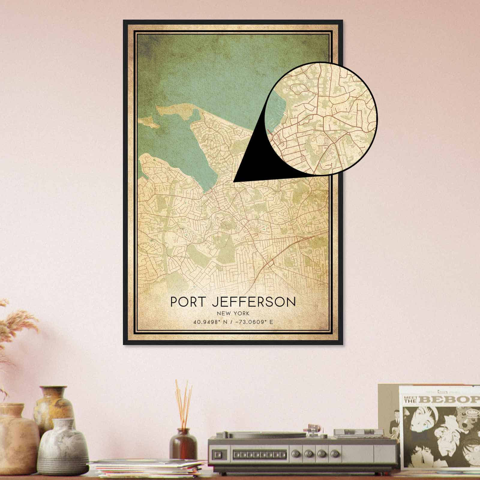 Deerfield Kansas Map Poster, Modern Home Decor Wall Art Print (Copy)